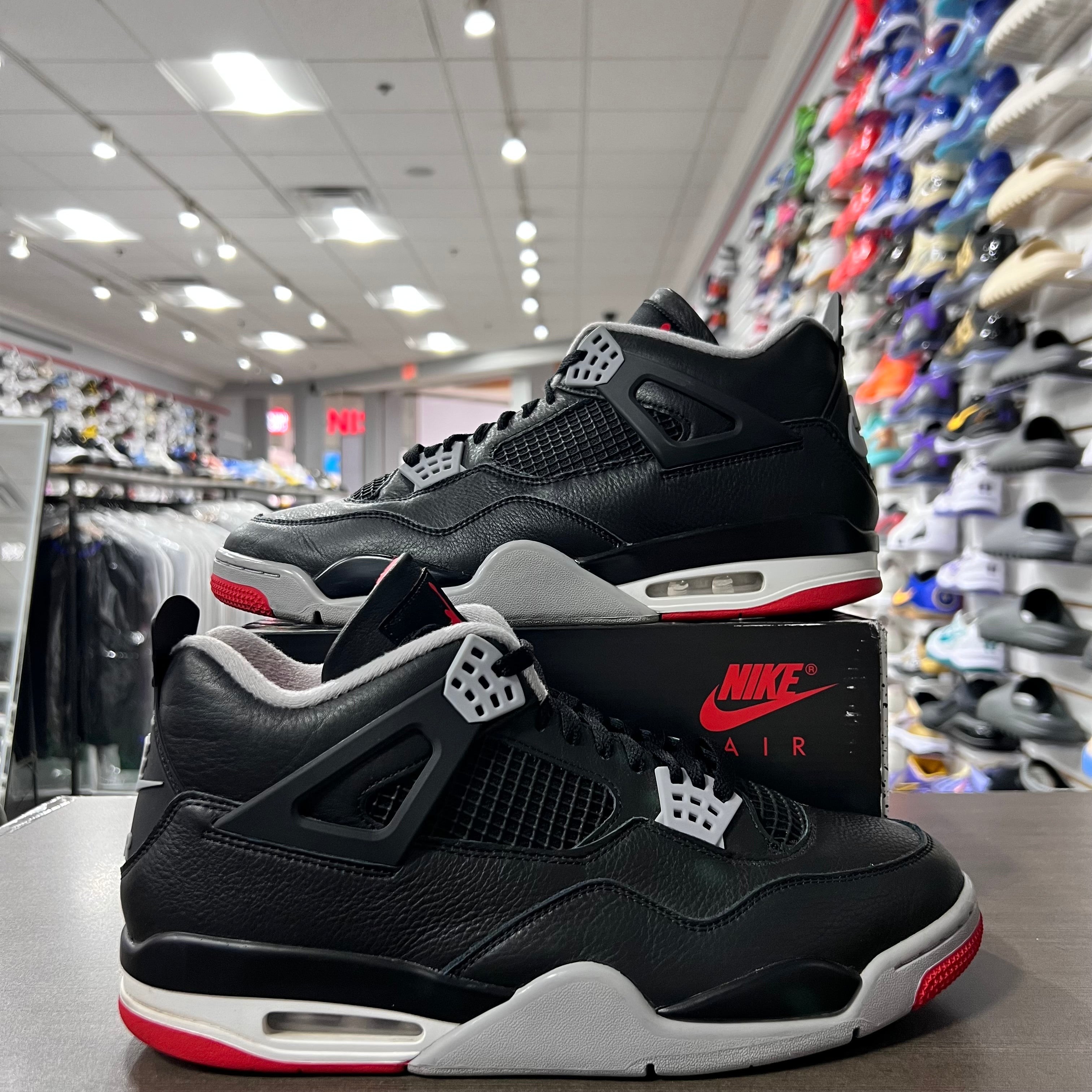 Jordan Retro 4 Mens Bred Reimagined (Lightly Worn+Replacement Box)
