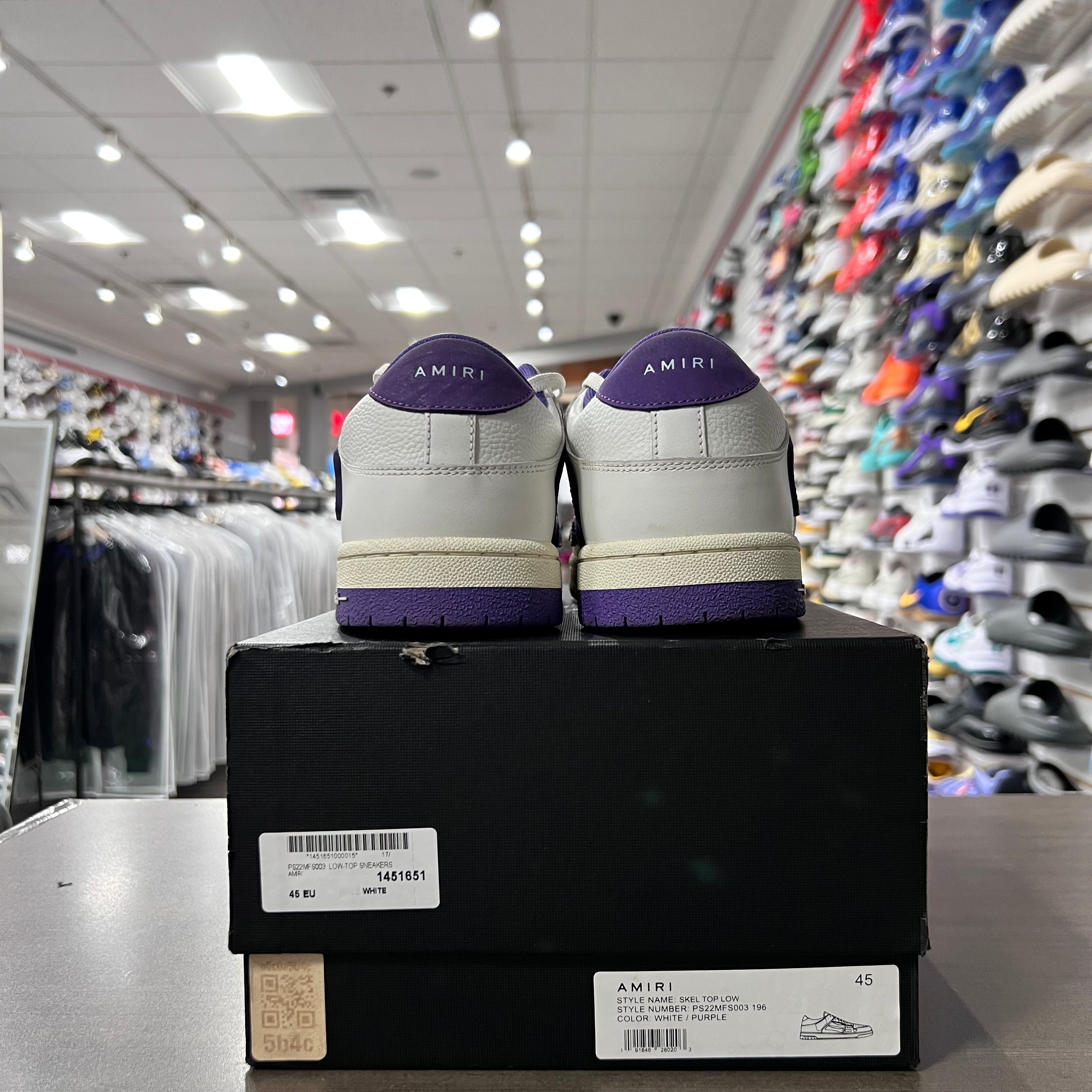 Amiri Skel Top Low White Purple (Lightly Worn)