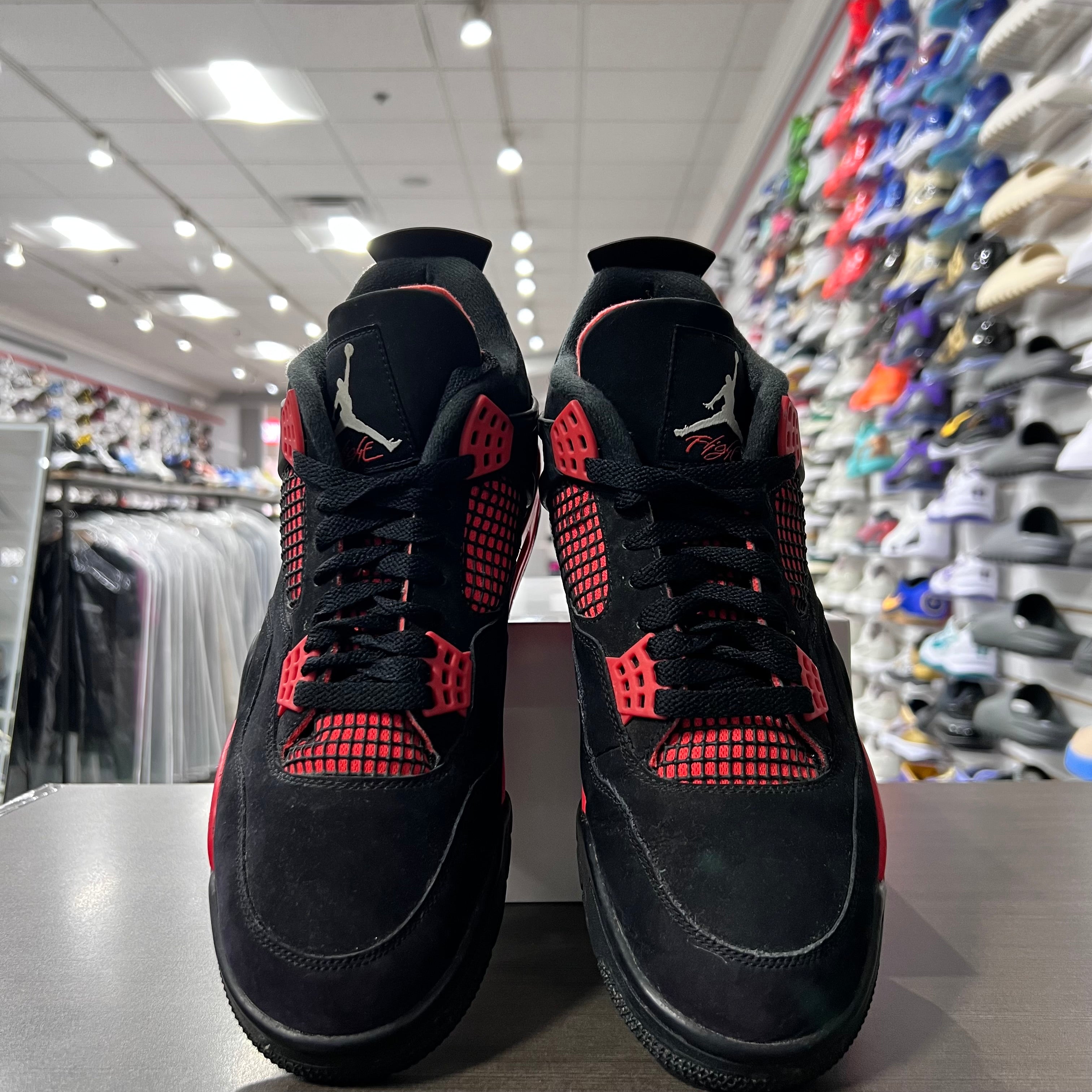 Jordan Retro 4 Mens Red Thunder (Lightly Worn+Replacement Box)