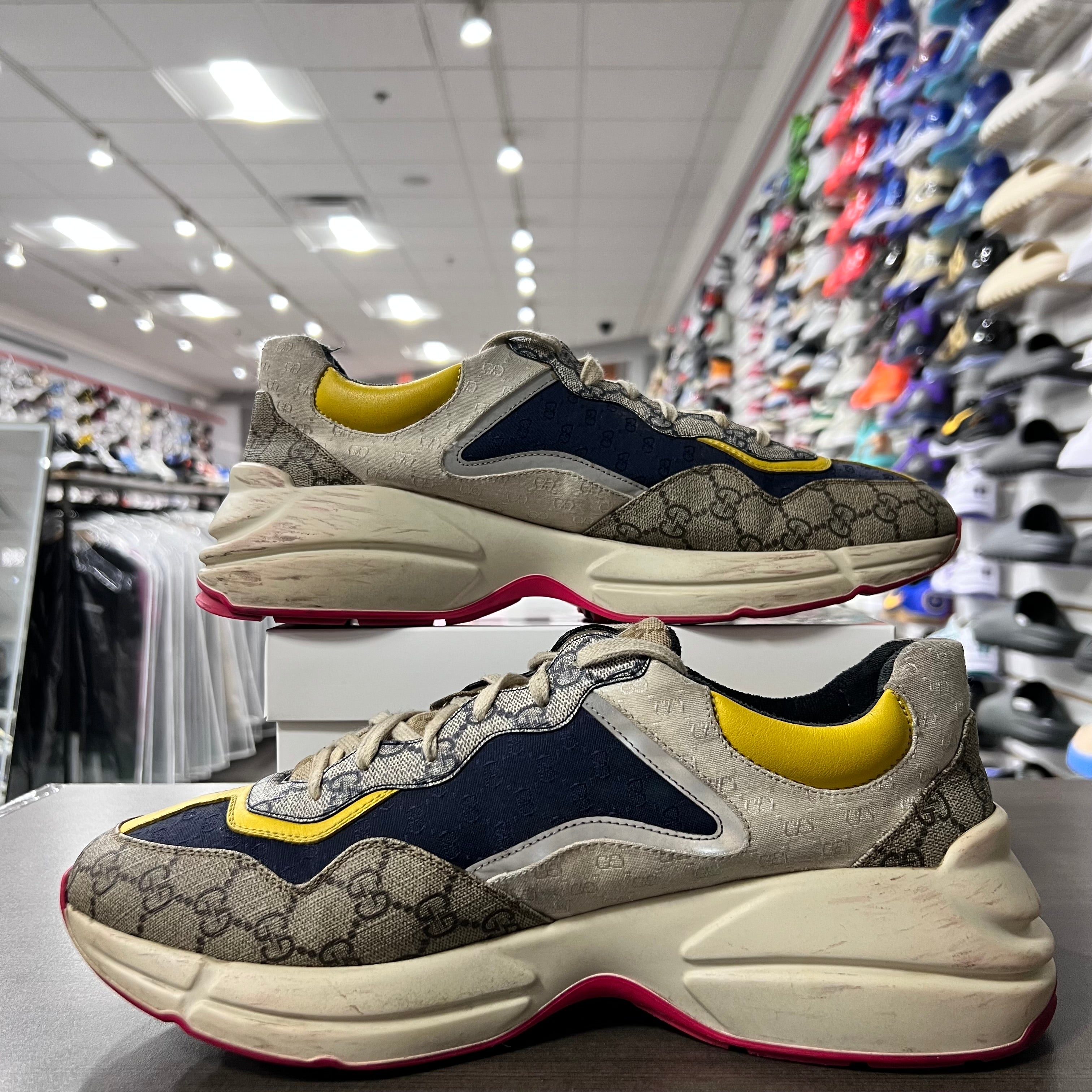 Gucci Rython Sneaker Beige Yellow White (Lightly Worn+Replacement Box)