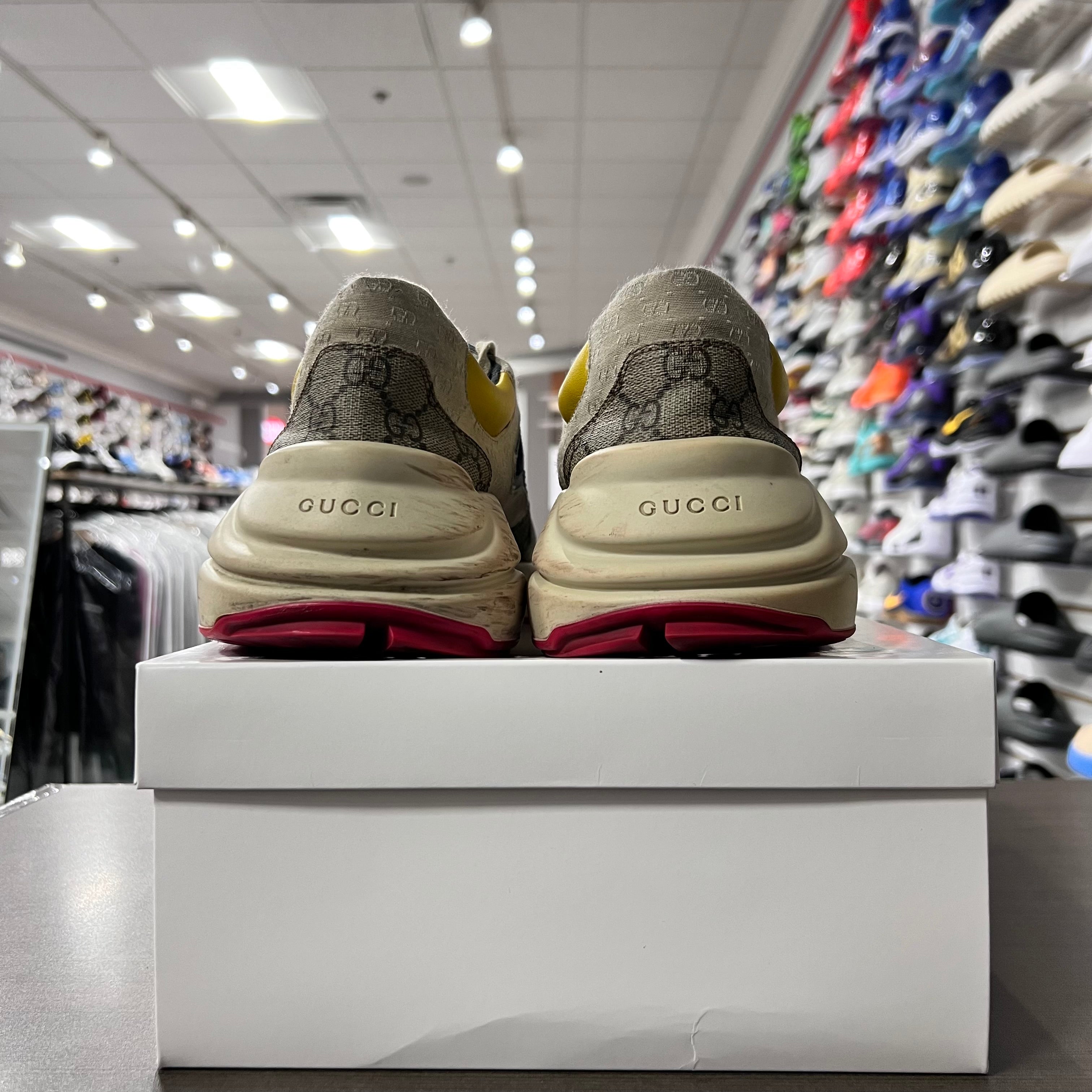 Gucci Rython Sneaker Beige Yellow White (Lightly Worn+Replacement Box)