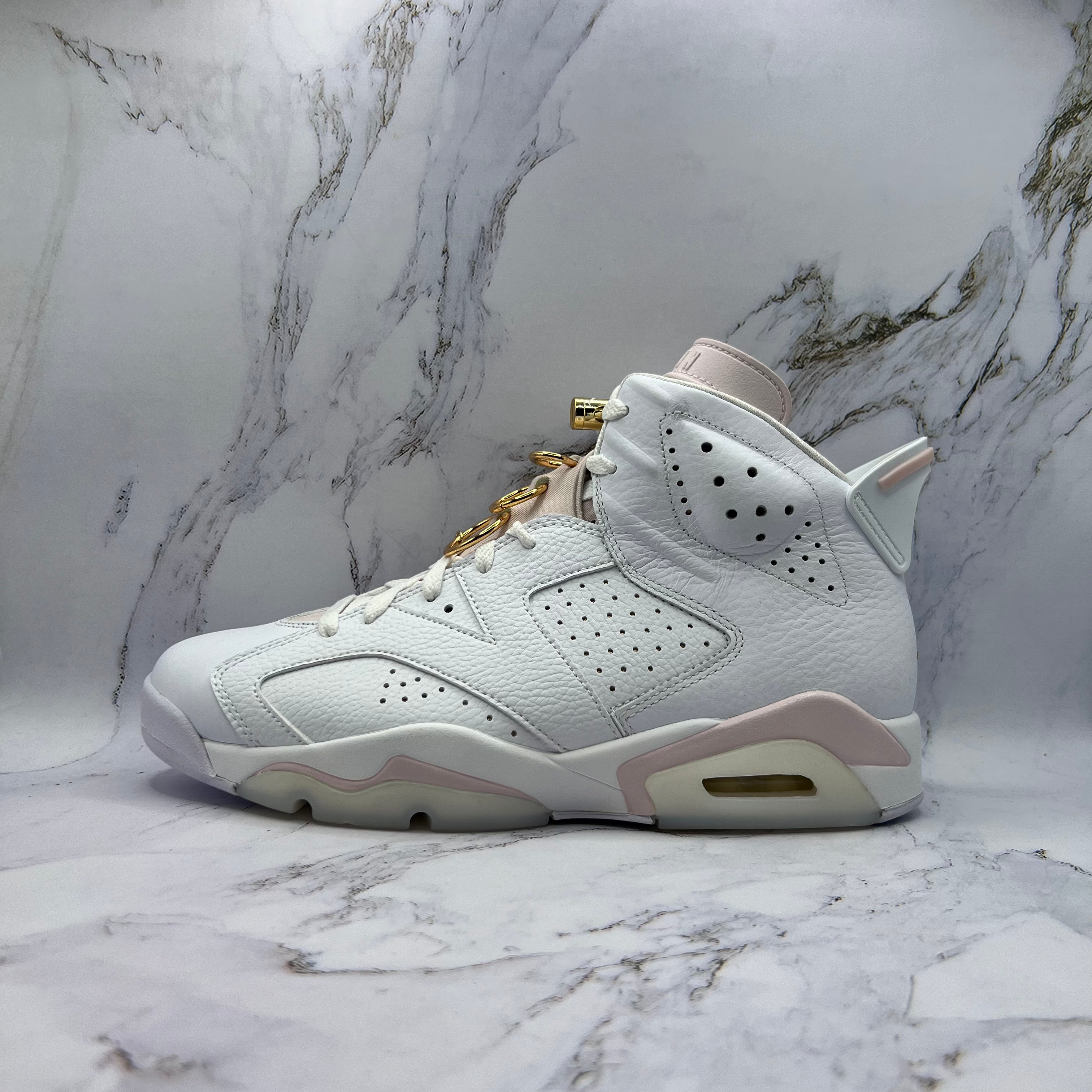 Jordan Retro 6 Womens Gold Hoops