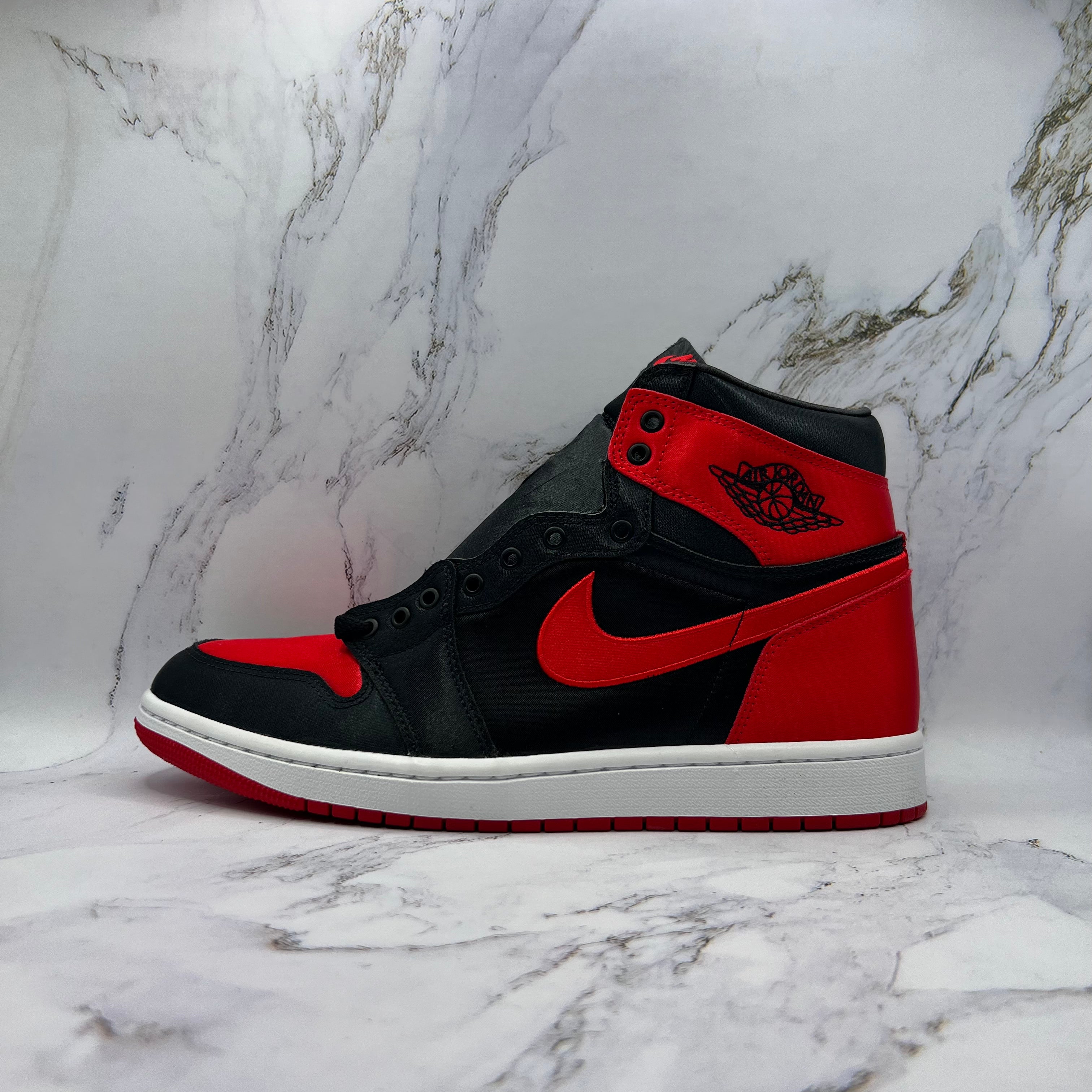 Jordan Retro 1 High Og Womens Satin Bred