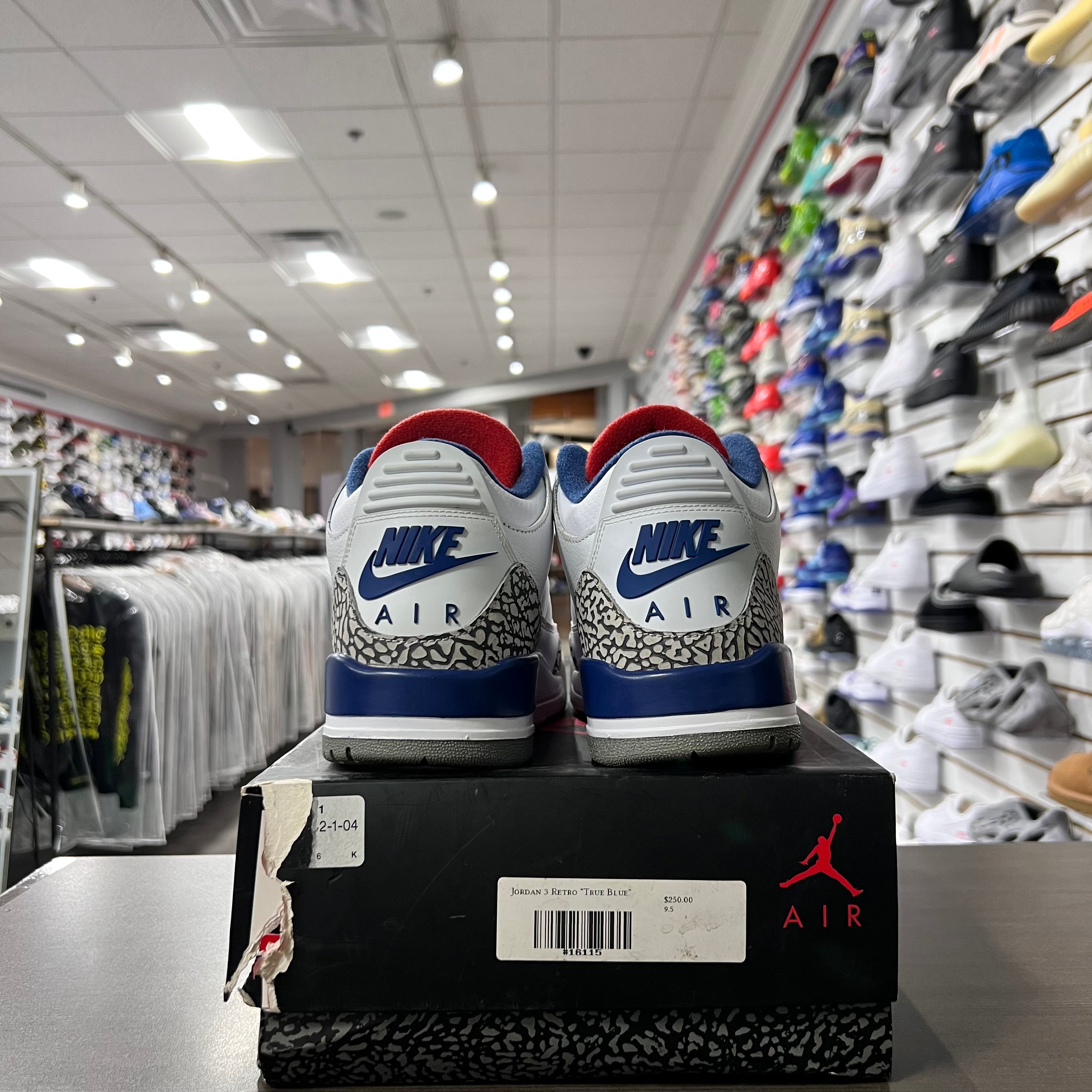 Jordan Retro 3 Mens True Blue (Lightly Worn)