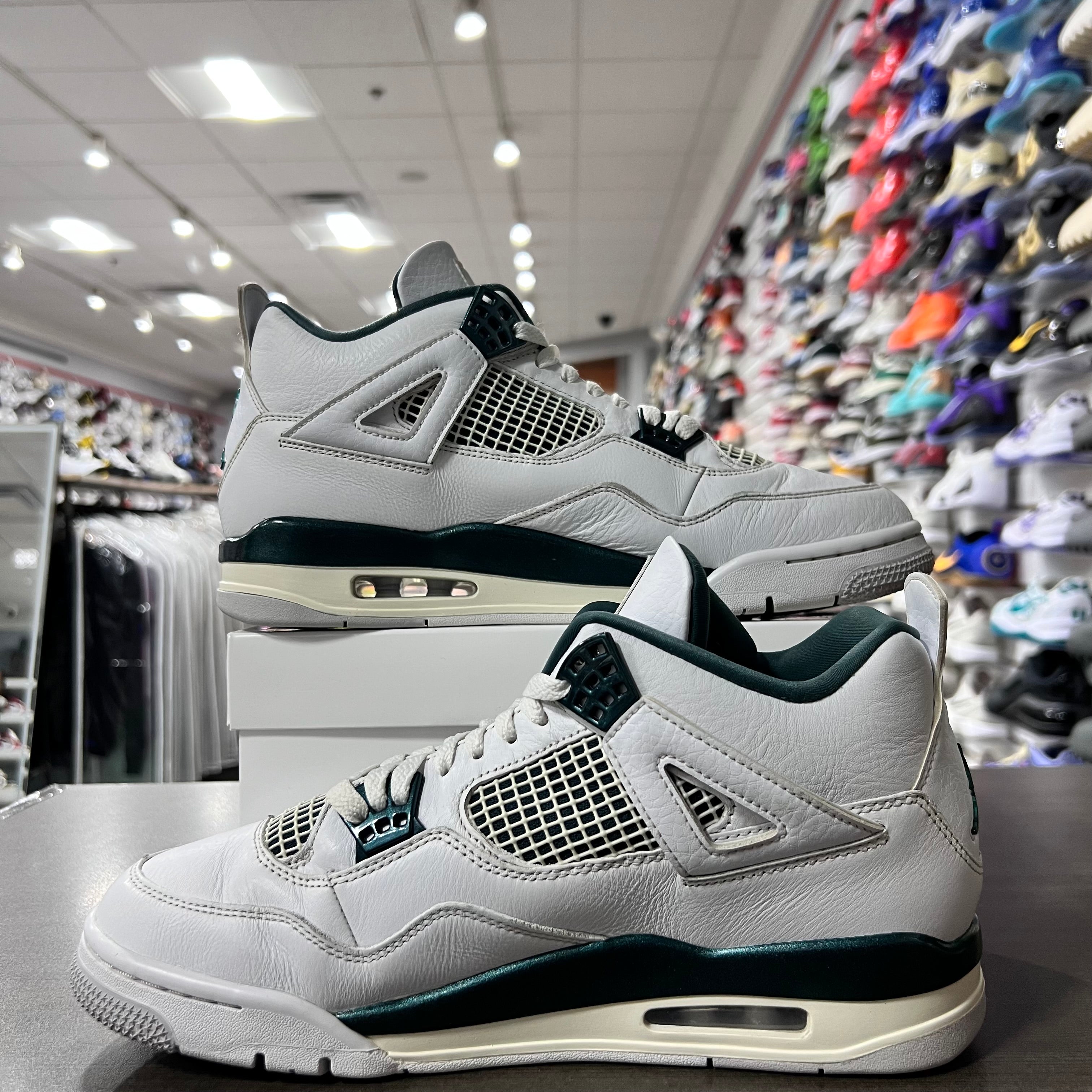 Jordan Retro 4 Mens Oxidized Green (Lightly Worn+Replacement Box)