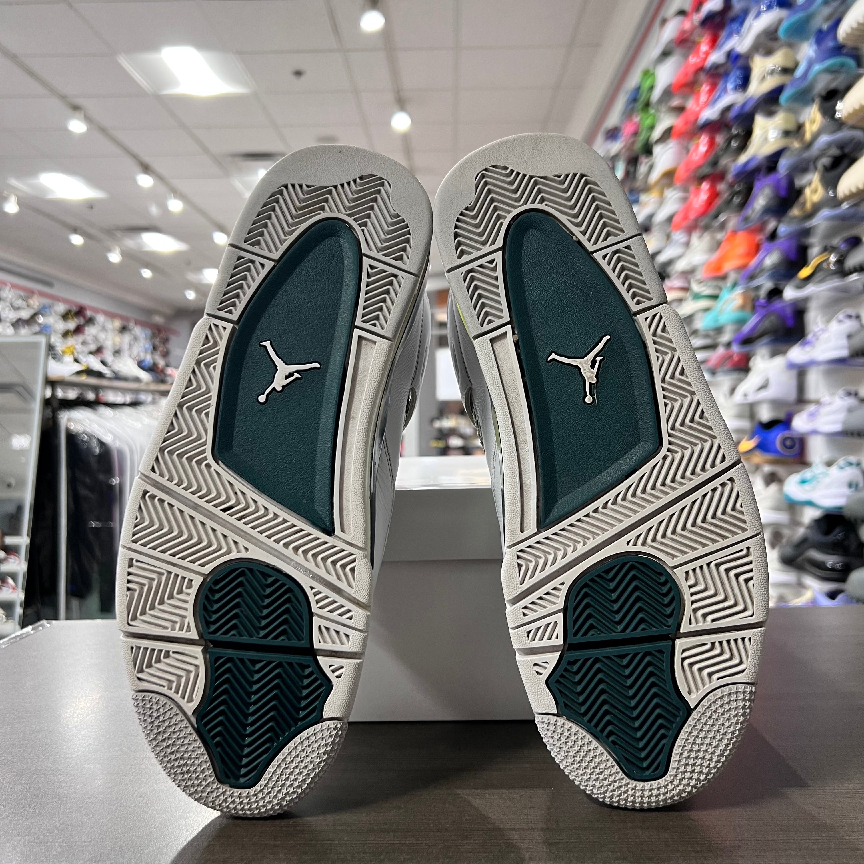 Jordan Retro 4 Mens Oxidized Green (Lightly Worn+Replacement Box)