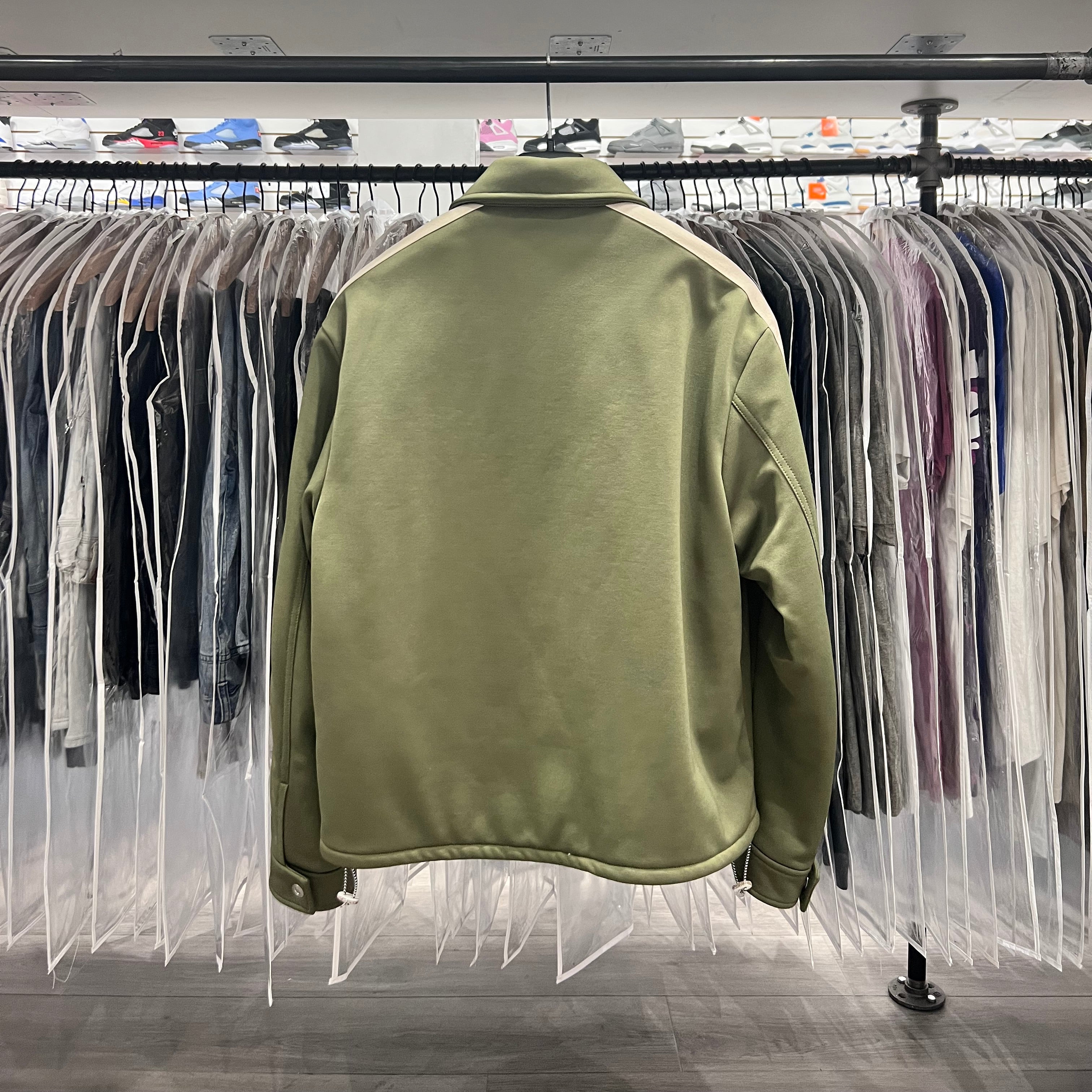 Palm Angels Thermal Track Jacket Olive (Lightly Worn)