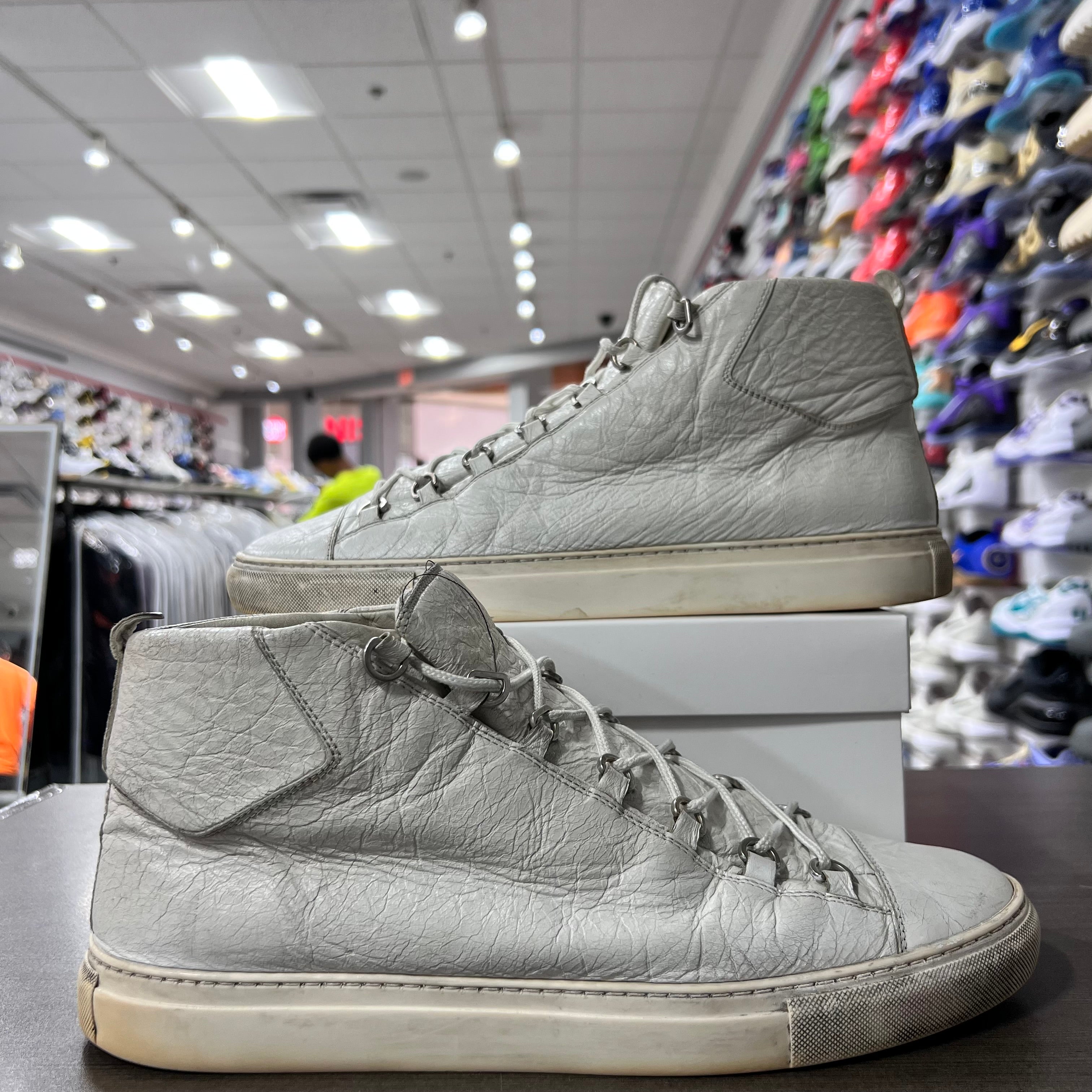 Balenciaga Arena Low Grey Leather (Lightly Worn+Replacement Box)