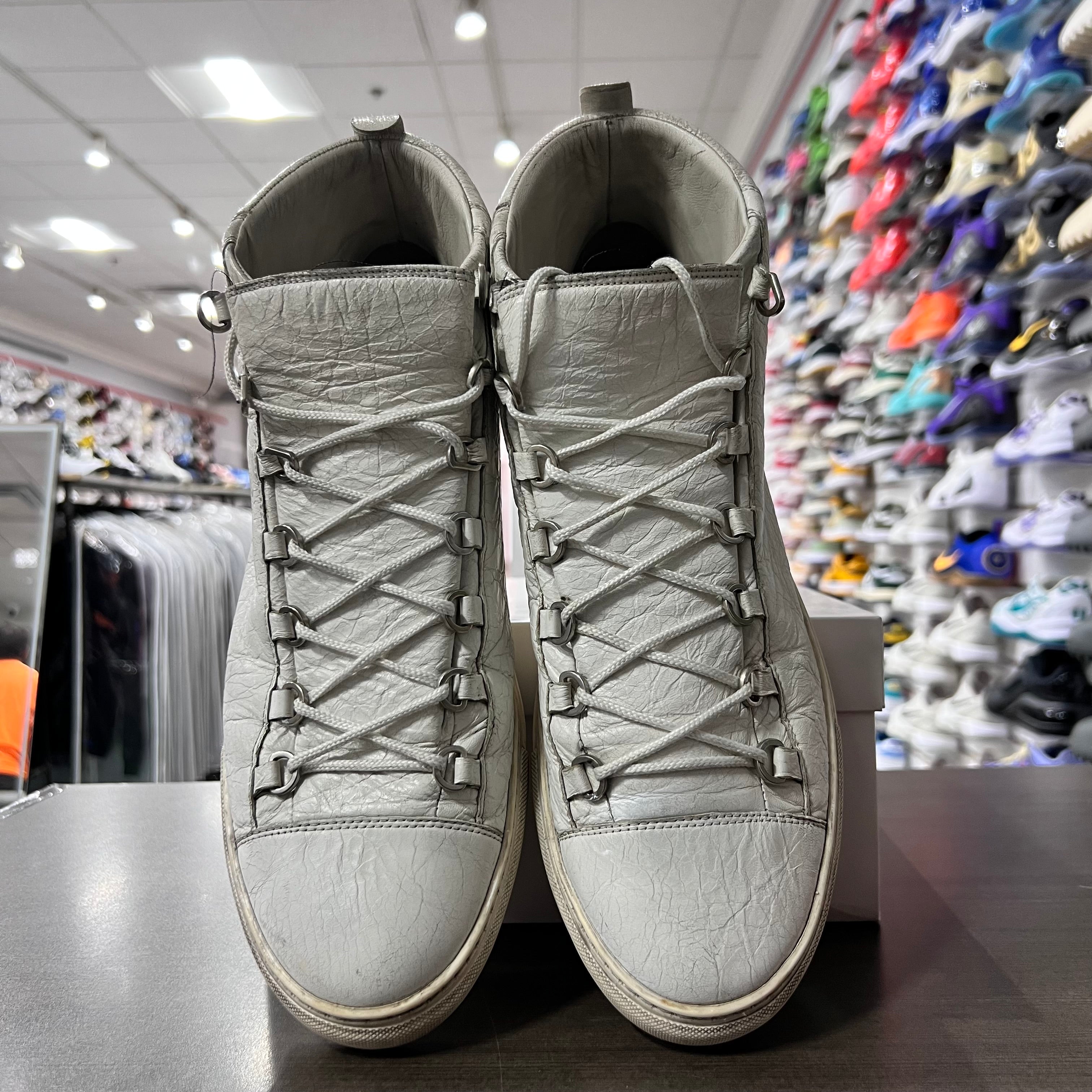 Balenciaga Arena Low Grey Leather (Lightly Worn+Replacement Box)