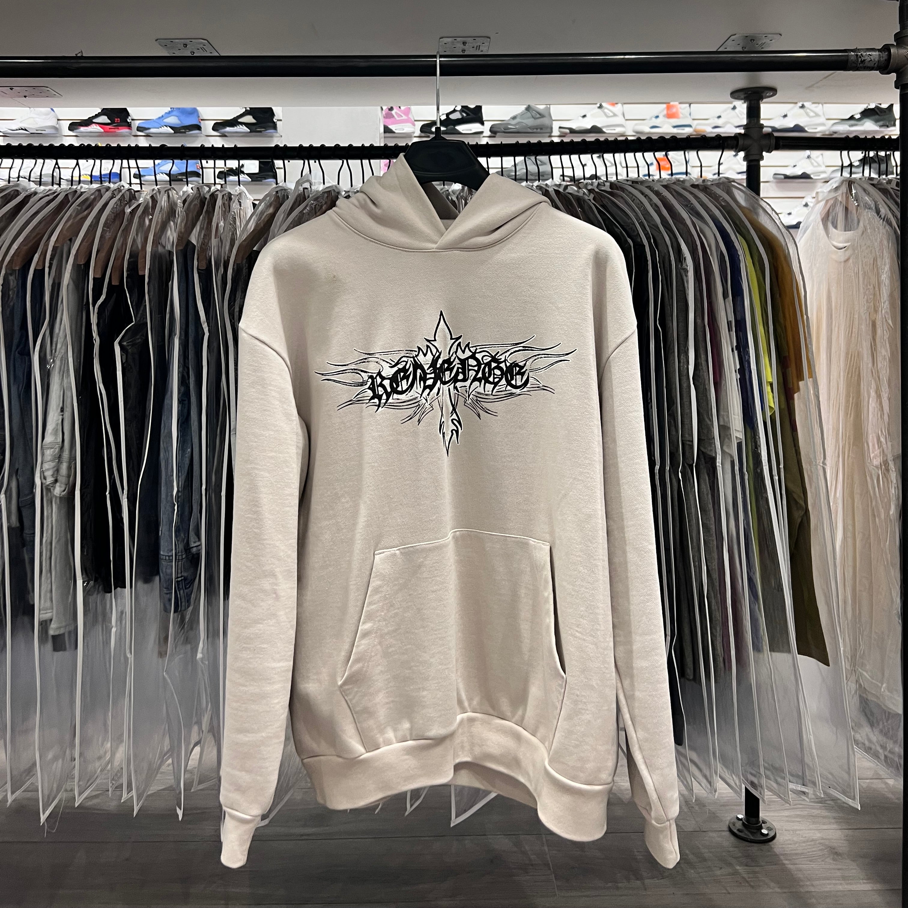 Revenge Hoodie Cream Cross (Lightly Worn)