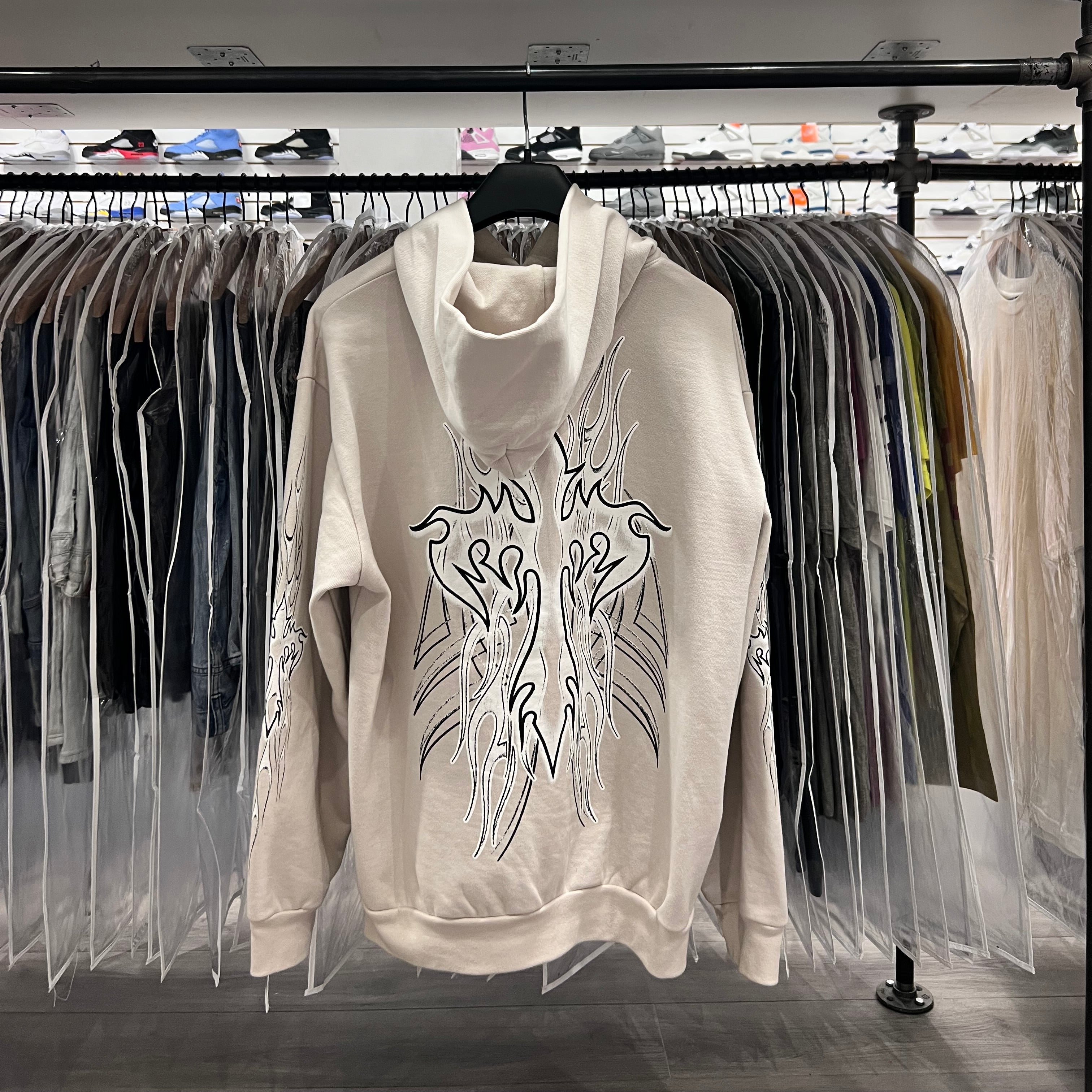 Revenge Hoodie Cream Cross (Lightly Worn)