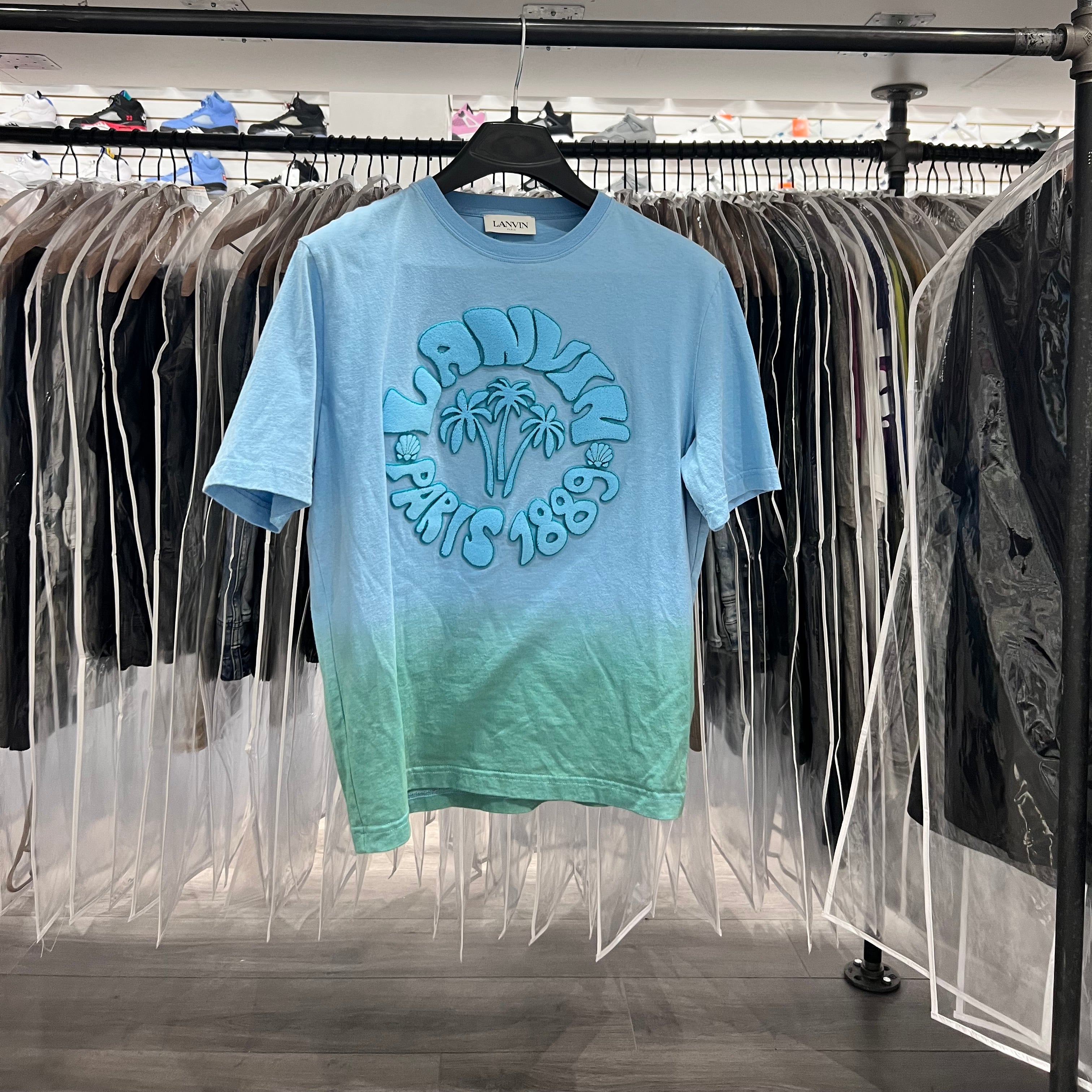 Lanvin Wave Logo Tee Light Blue (Lightly Worn)