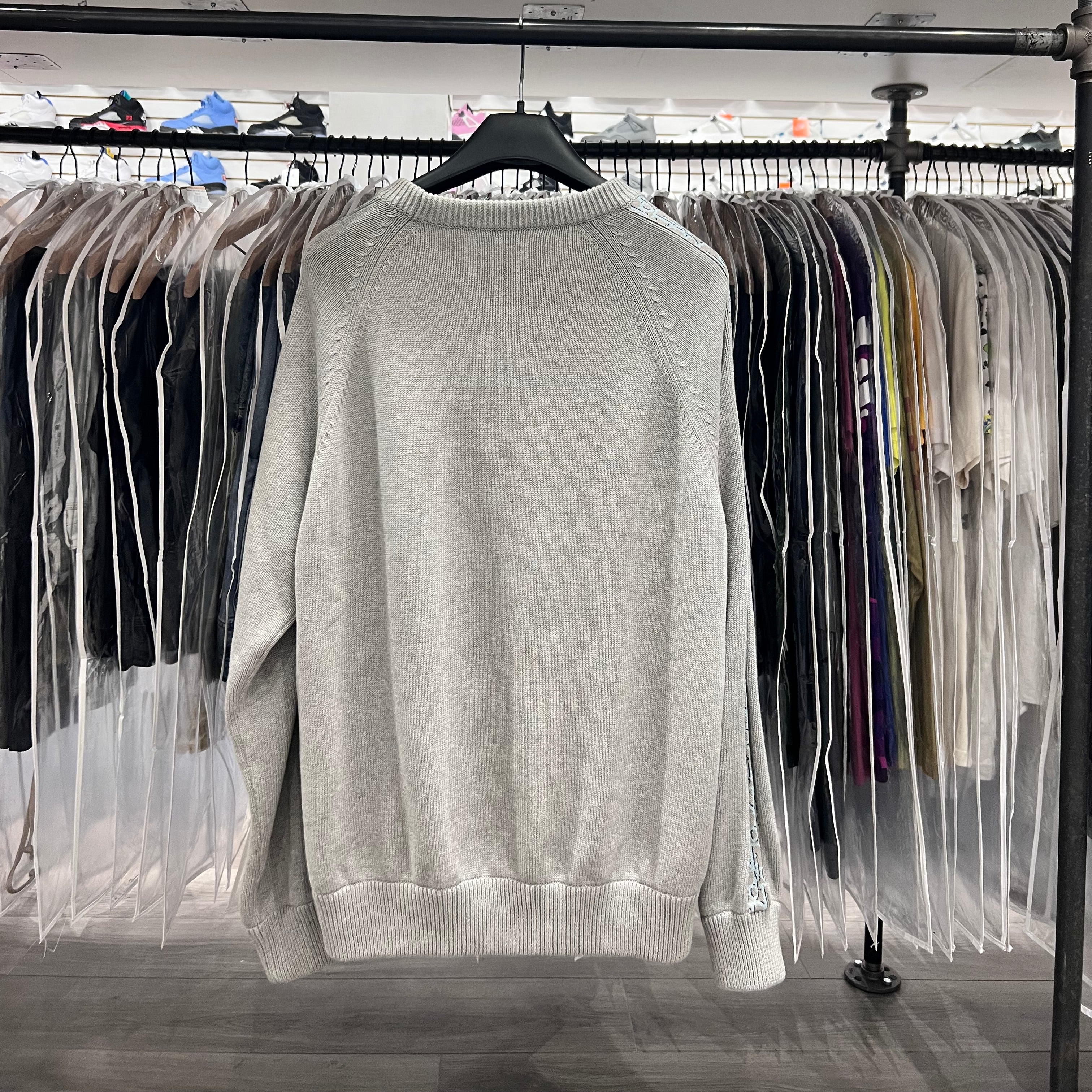Dior Oblique Insert Knit Grey Sweater (Lightly Worn)