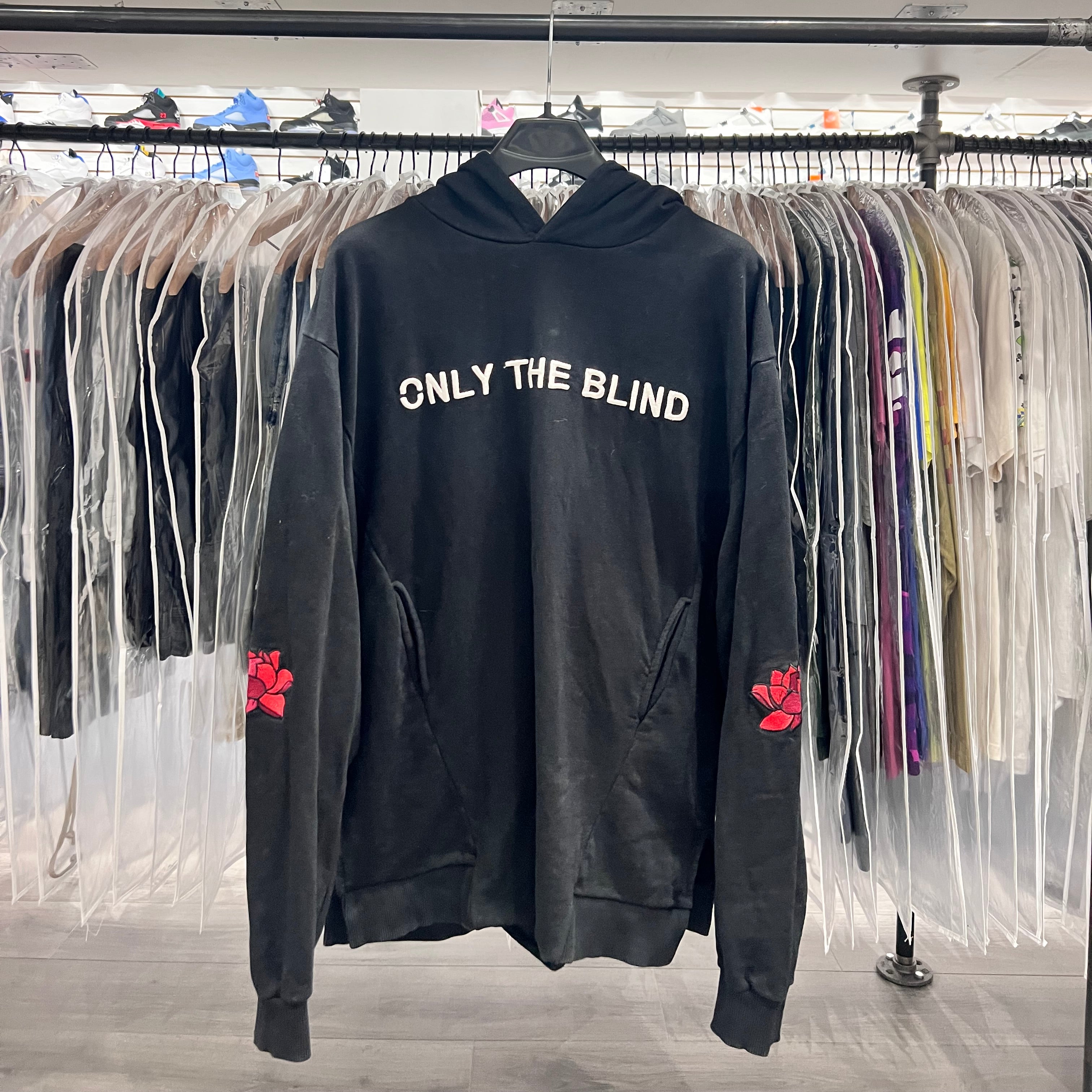 Only The Blind Flower Blossoms Hoodie Black (Lightly Worn)