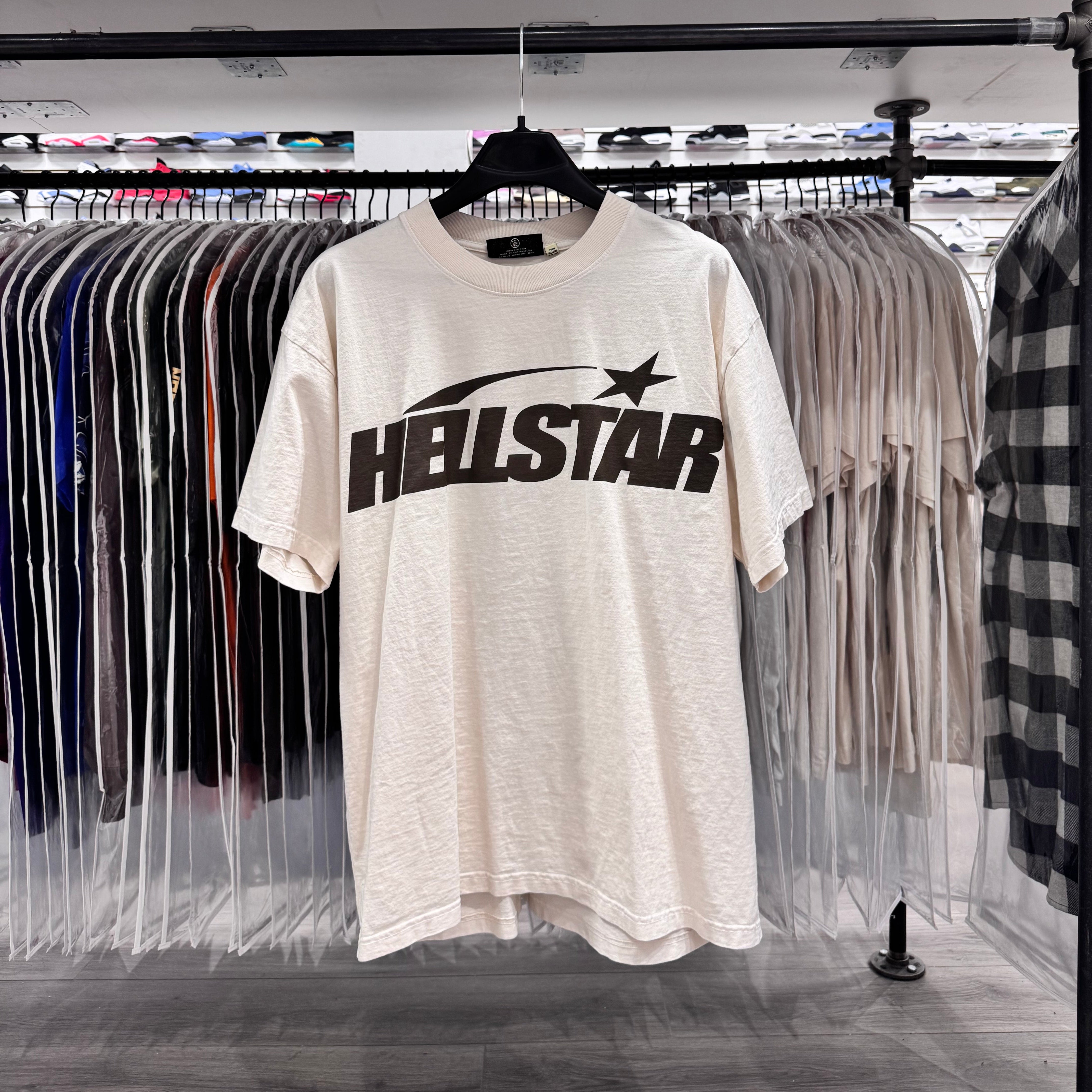 Hell Star Gel Logo Tee White Brown