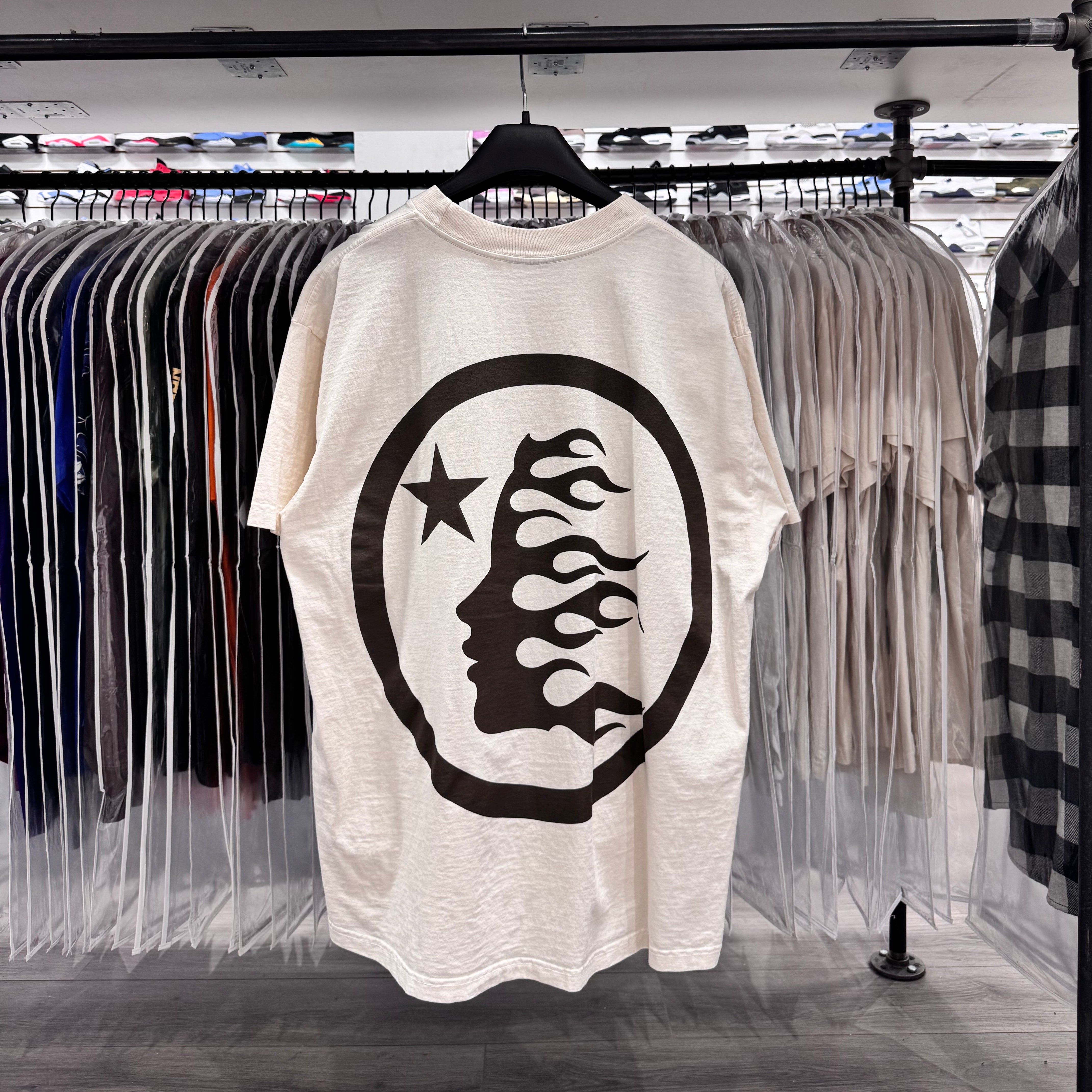 Hell Star Gel Logo Tee White Brown