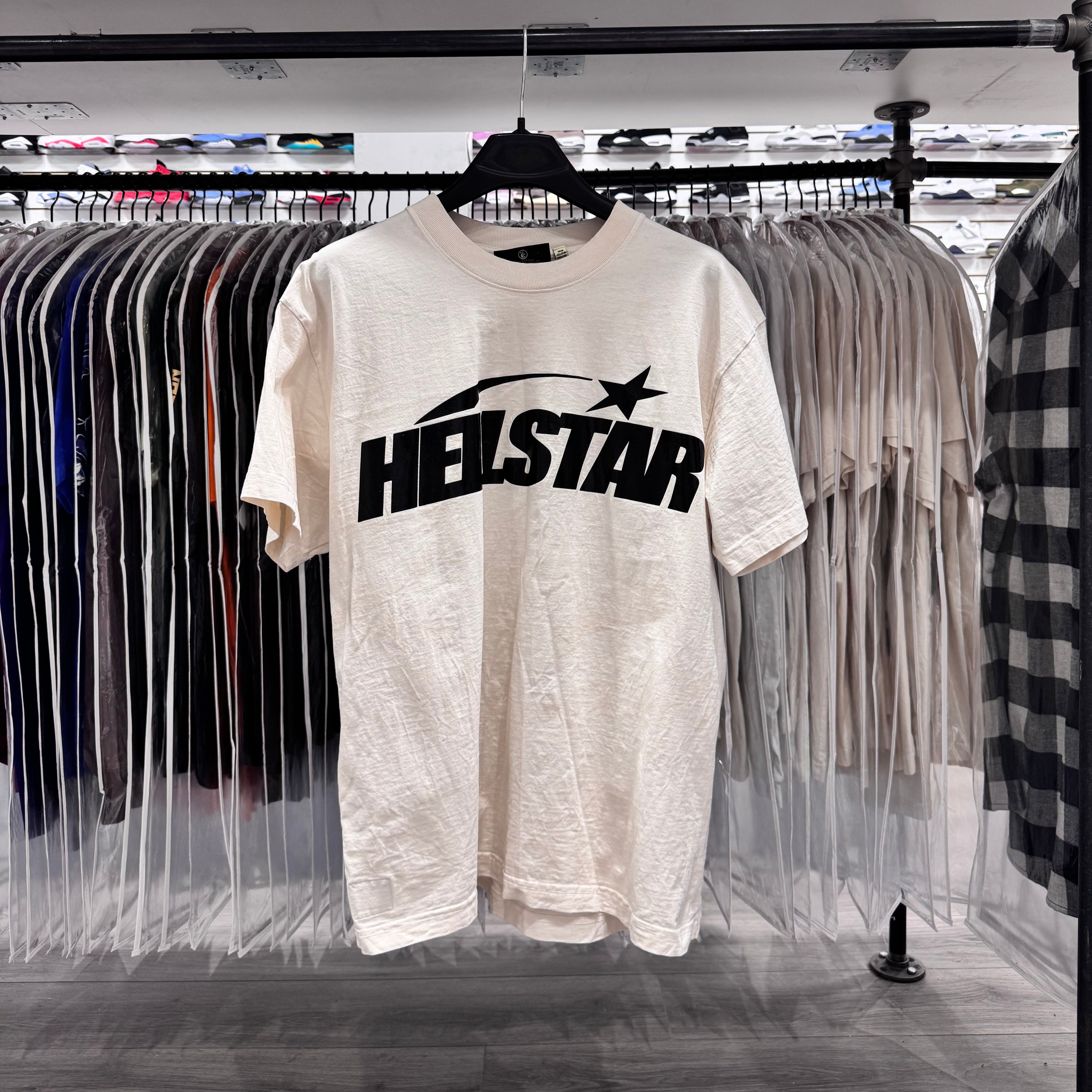 Hell Star Gel Logo Tee White Black