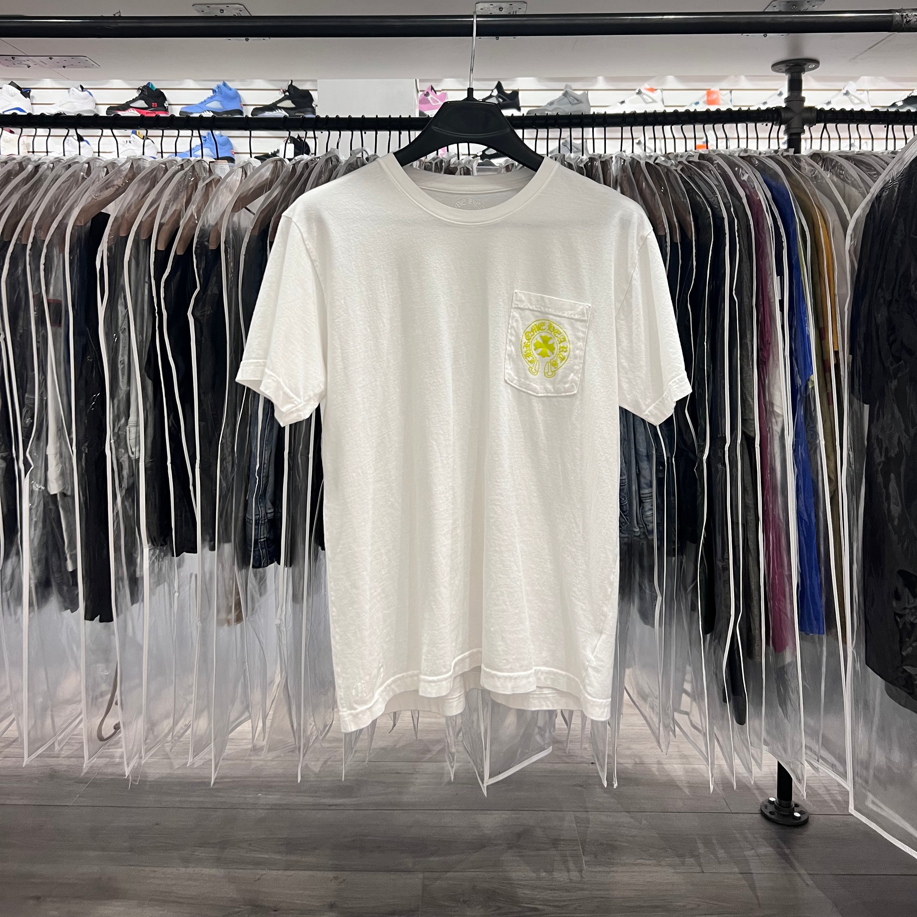 Chrome Hearts Scroll Tee White Neon Yellow (Lightly Worn)