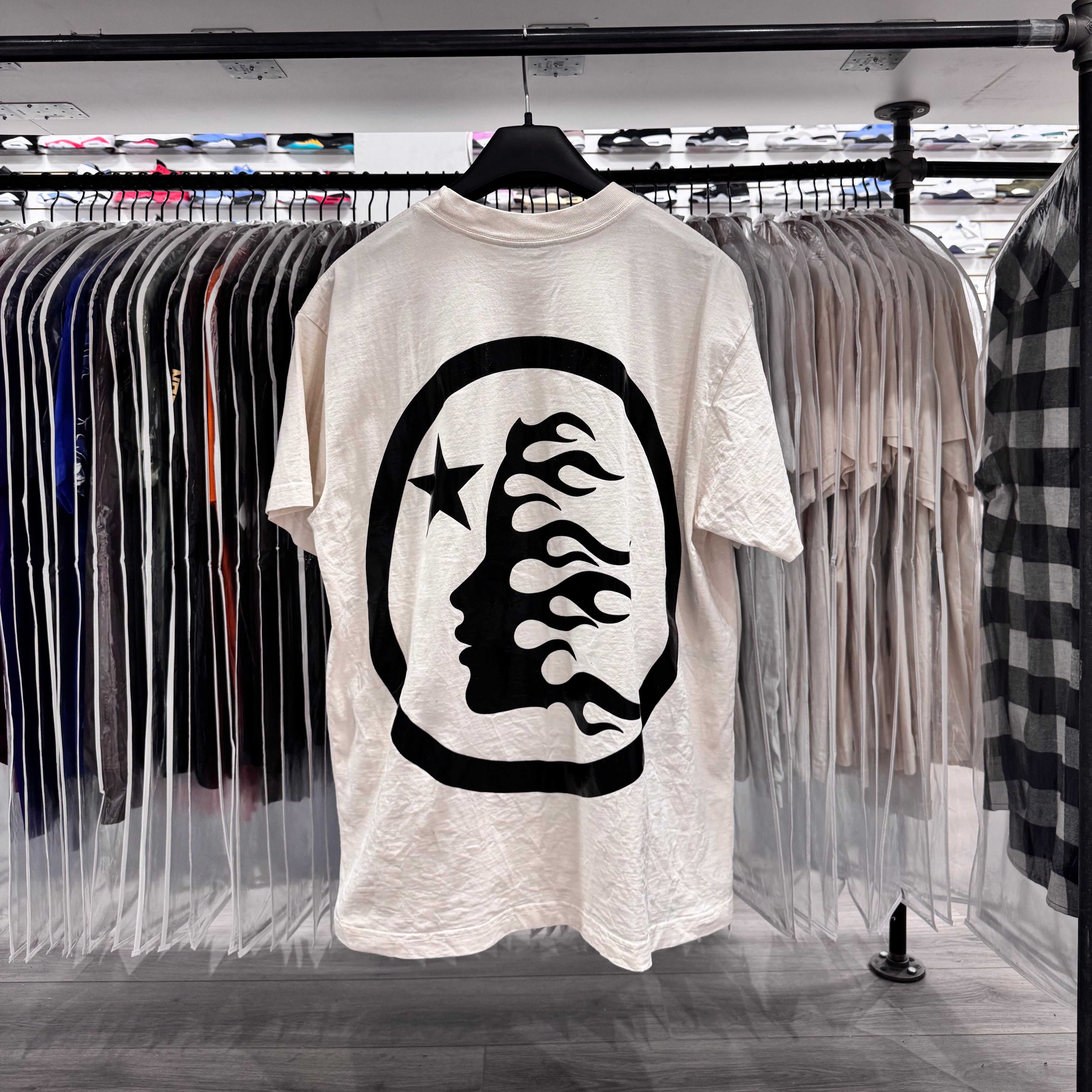 Hell Star Gel Logo Tee White Black