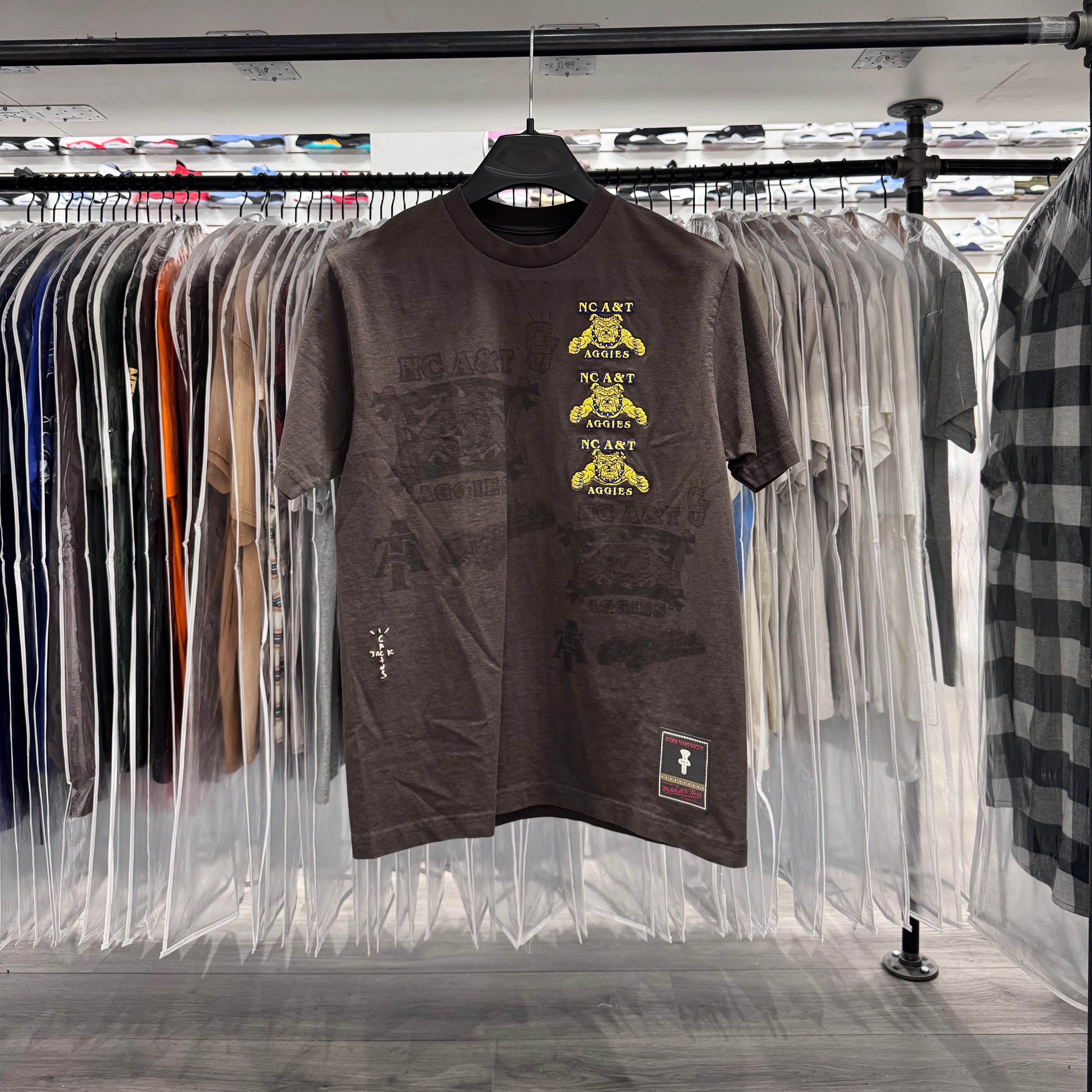 Travis Scott X Mitchell Ness Tee Brown NC