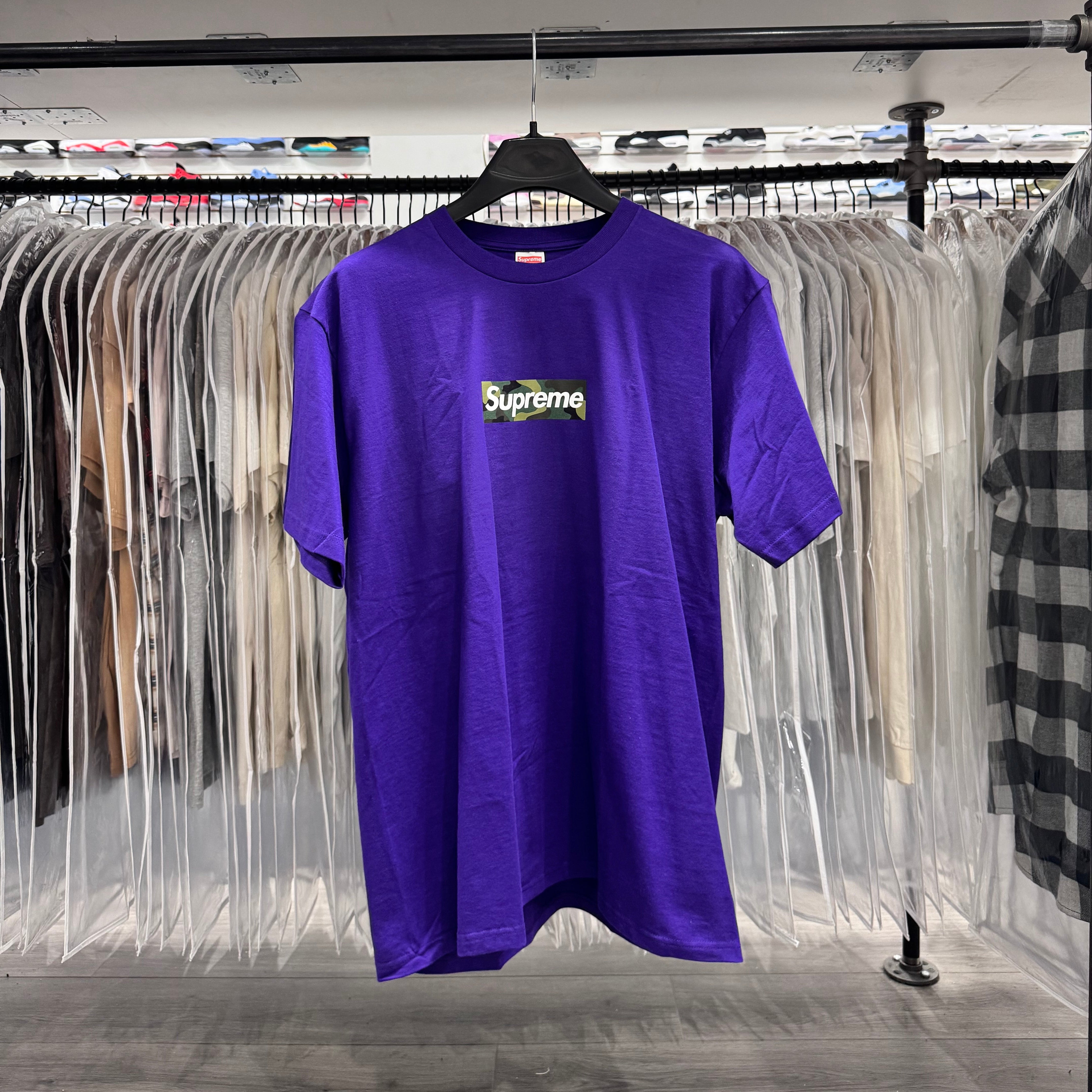 Supreme Box Logo Tee Camo Purple