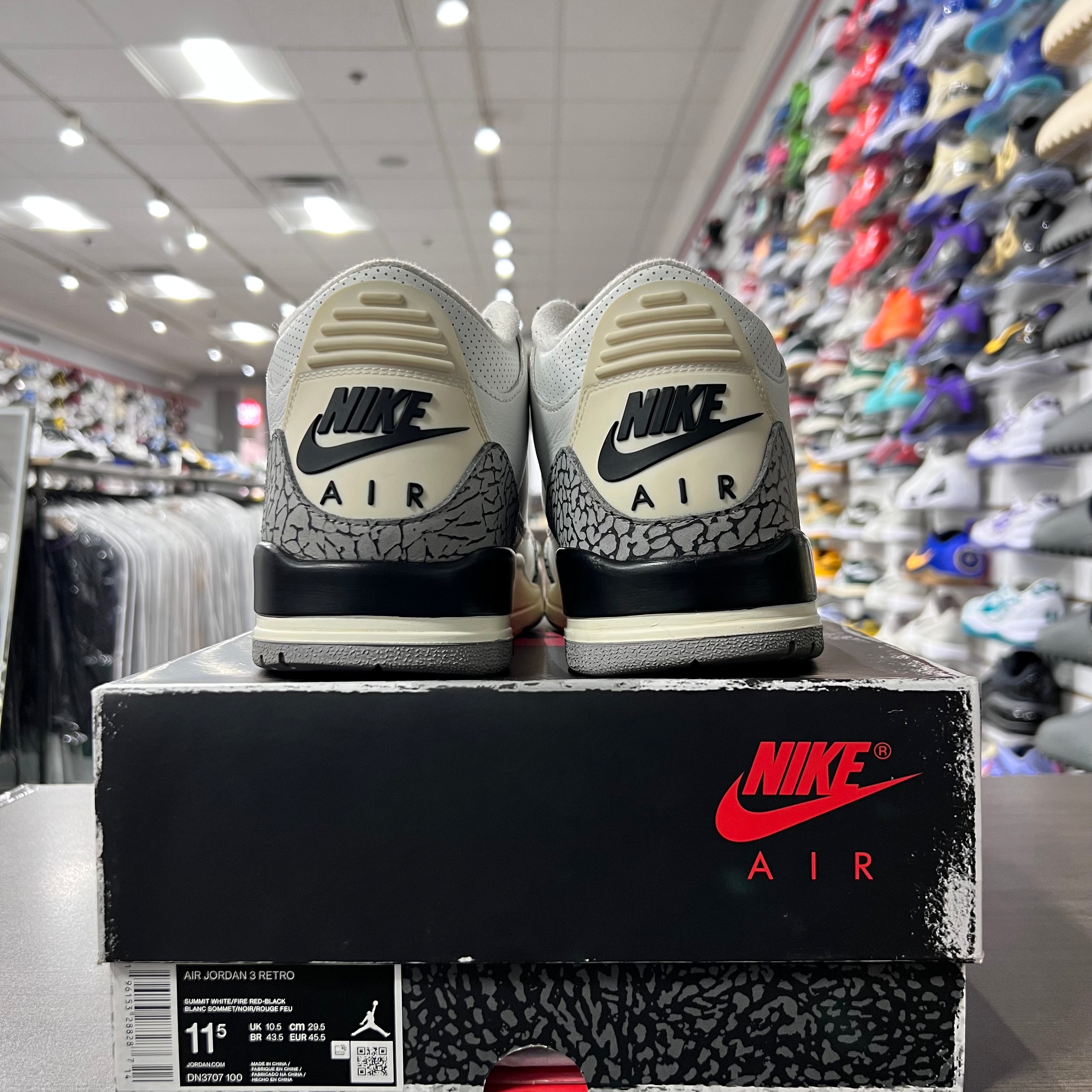 Jordan Retro 3 White Cement Reimagined (Lightly Worn)