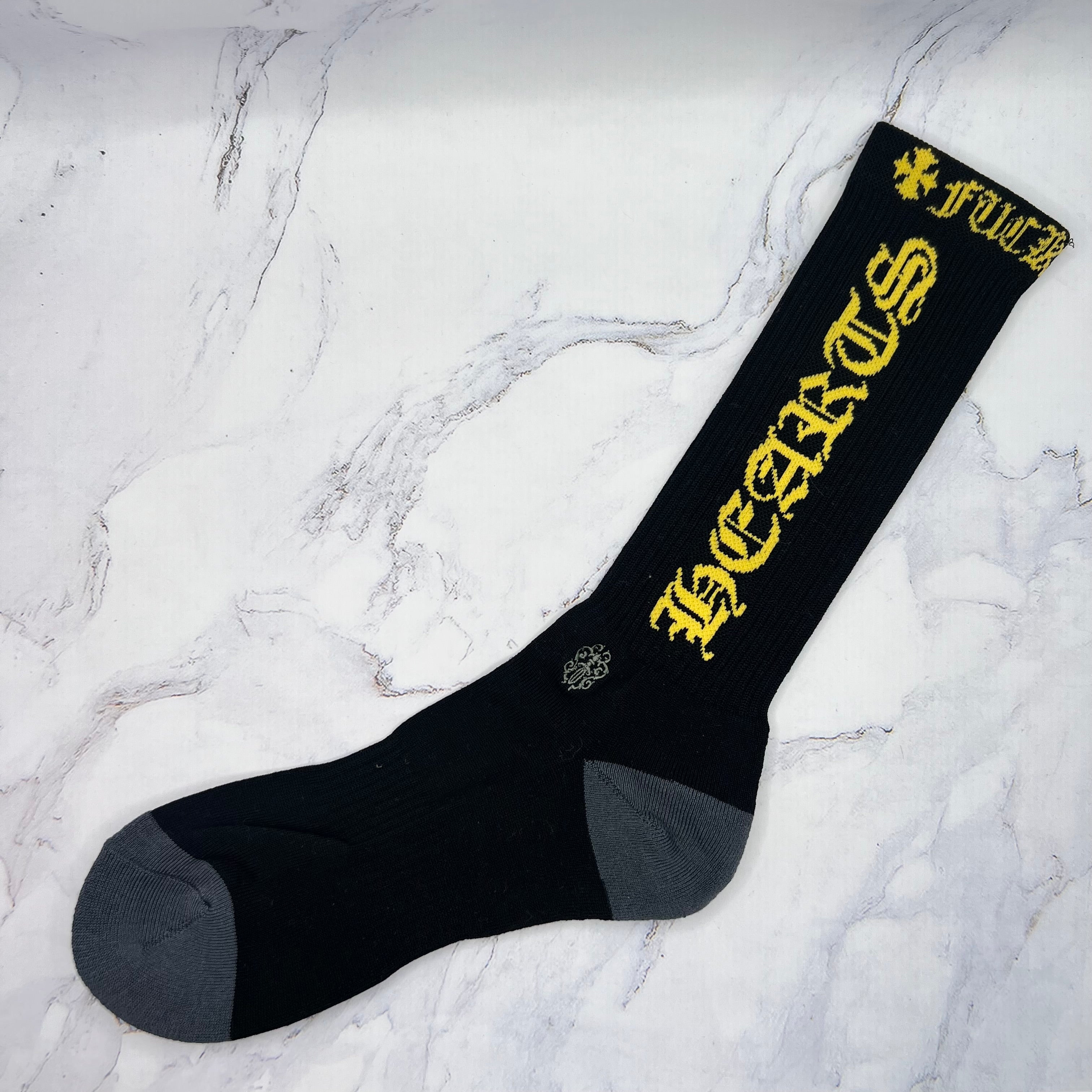 Chrome Hearts CH Logo Socks Black Yellow