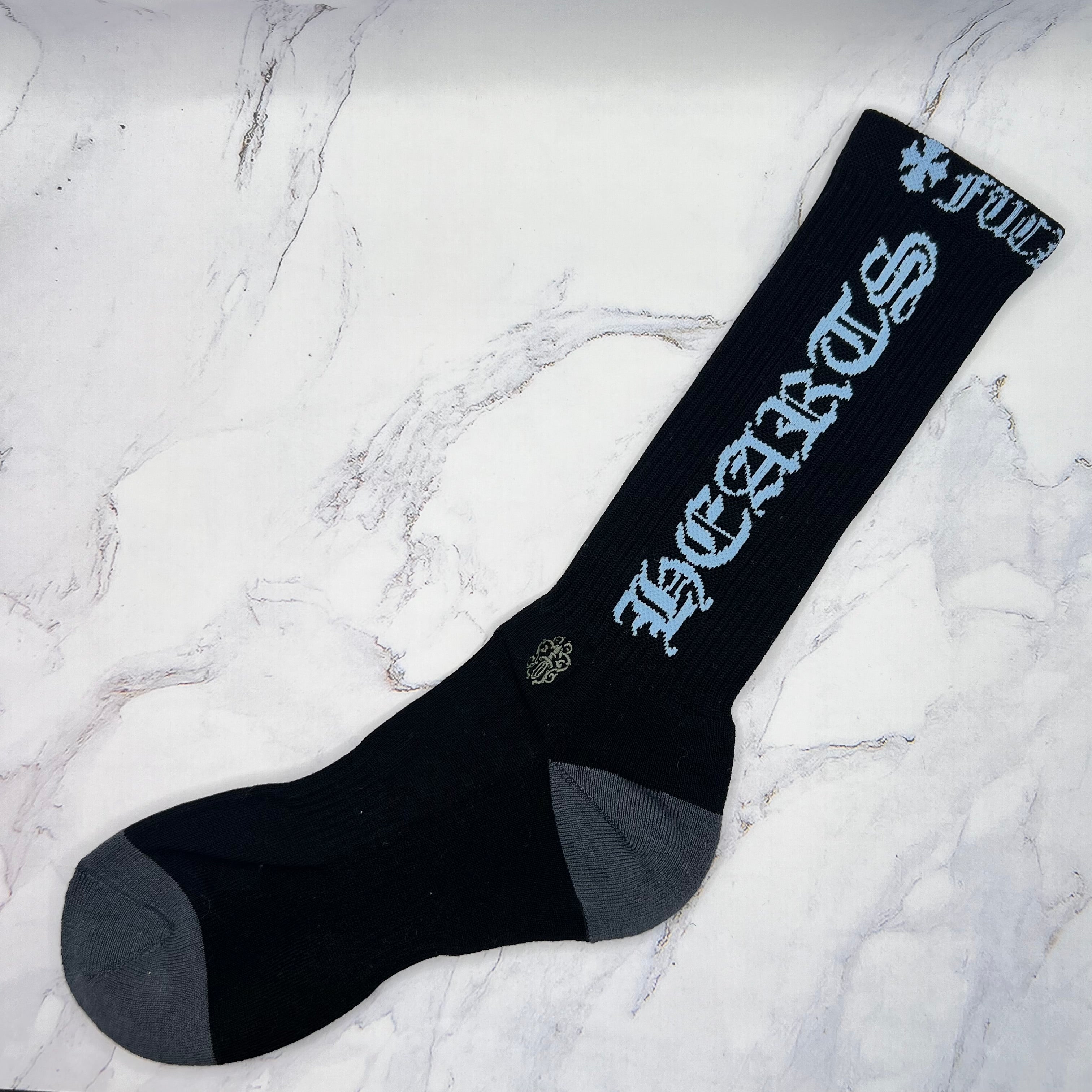 Chrome Hearts CH Logo Socks Black Blue