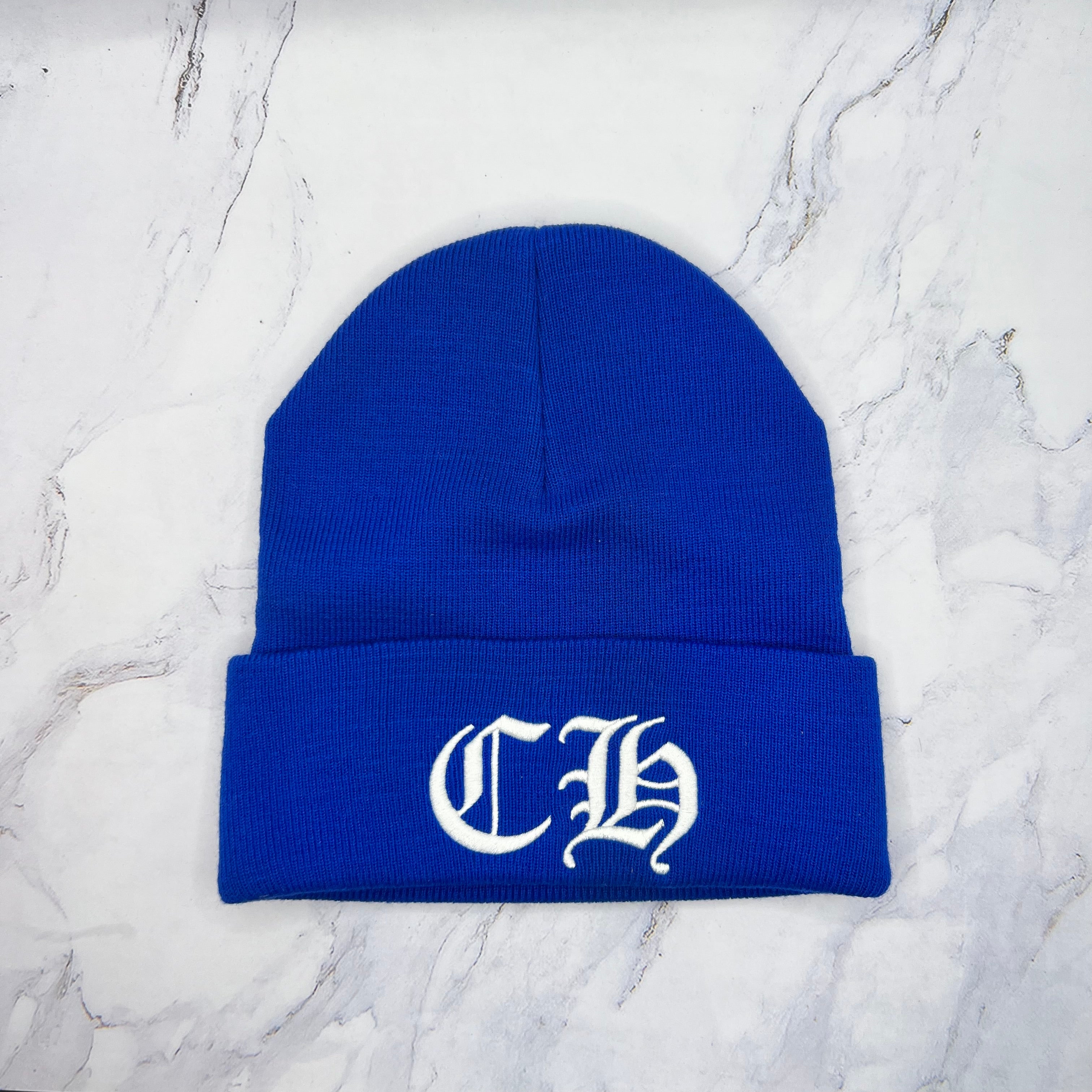 Chrome Hearts CH Embroidered Logo Beanie Blue