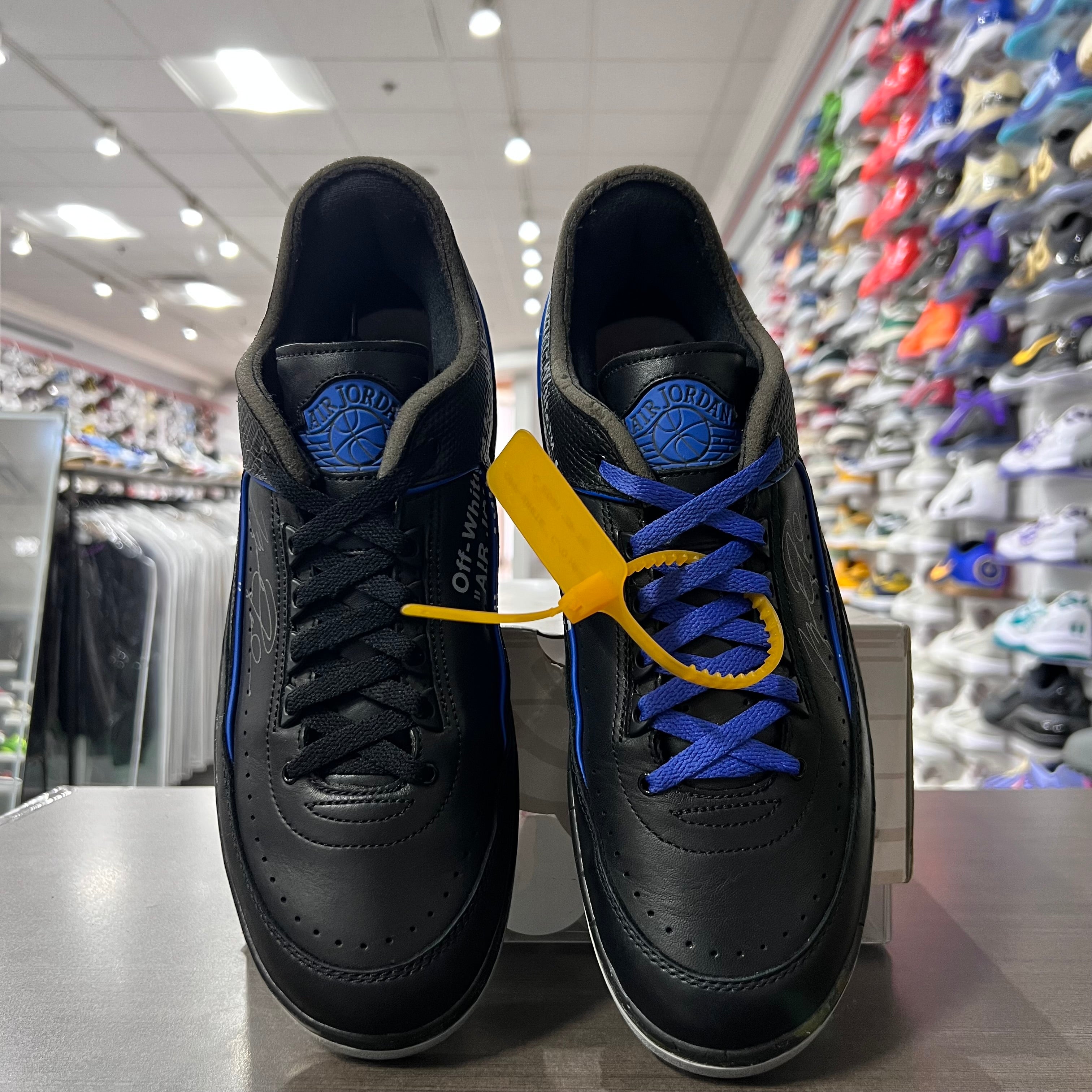 Jordan Retro 2 Low Off-White Black Blue (Lightly Worn)