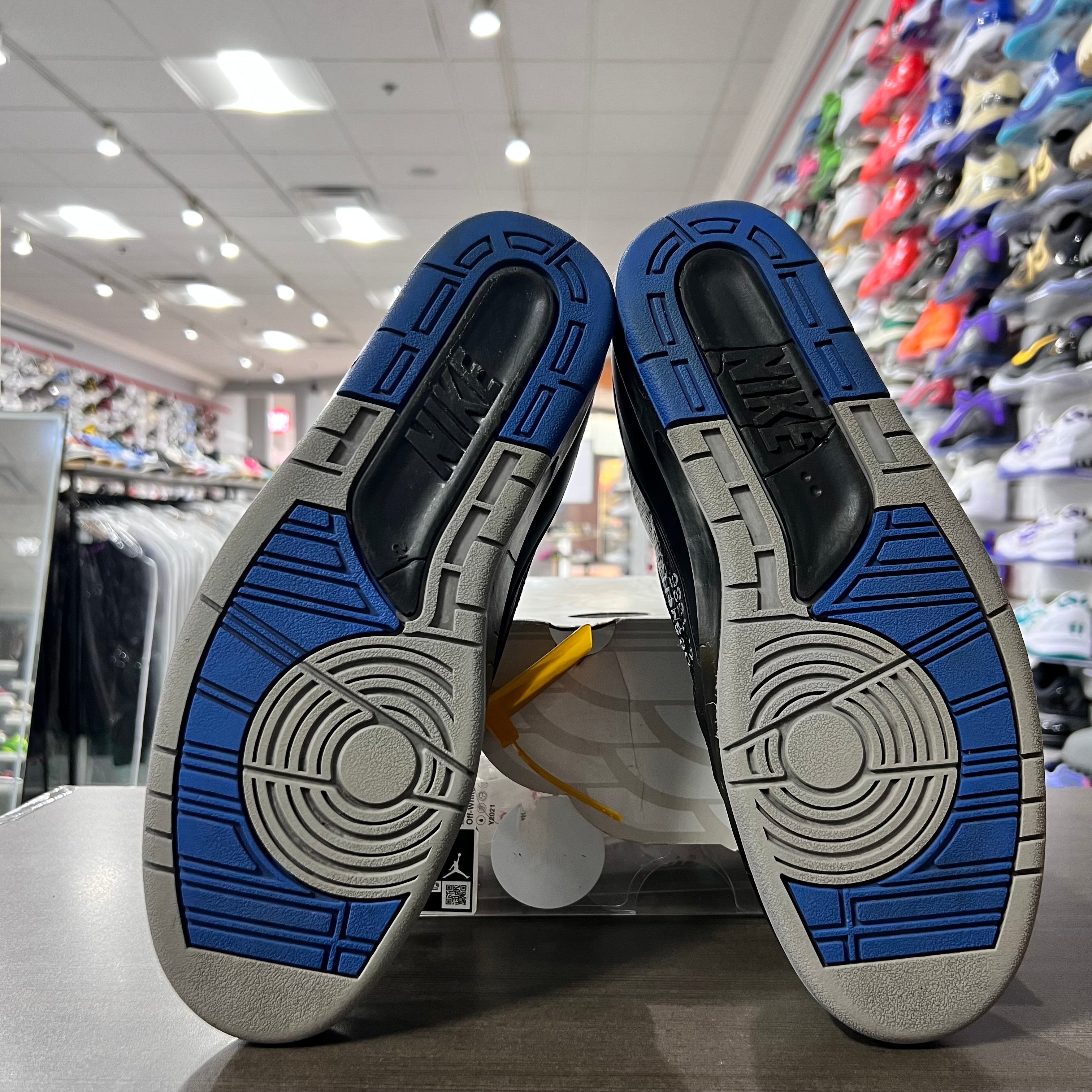 Jordan Retro 2 Low Off-White Black Blue (Lightly Worn)