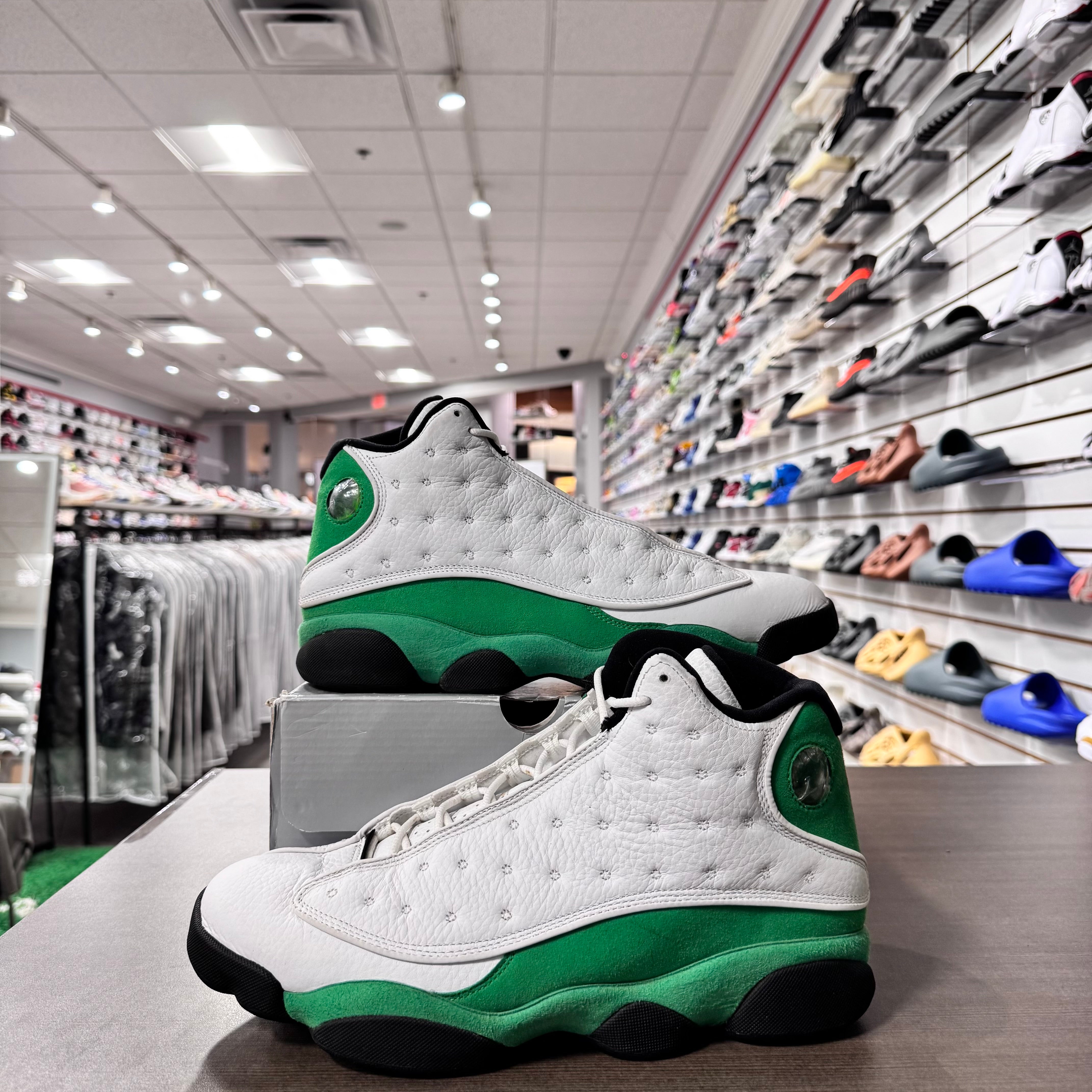 Jordan Retro 13 Mens White Lucky Green (Lightly Worn)