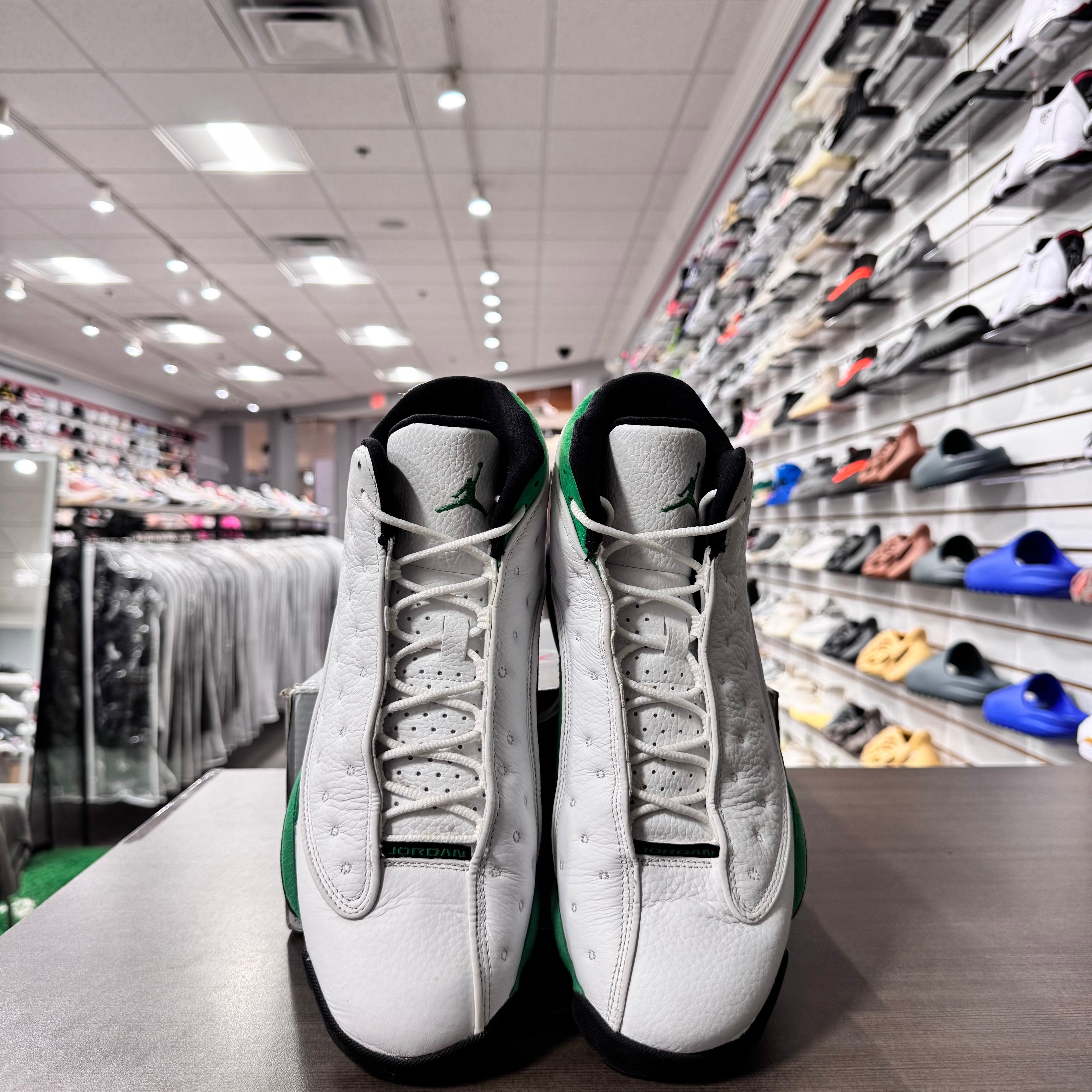 Jordan Retro 13 Mens White Lucky Green (Lightly Worn)