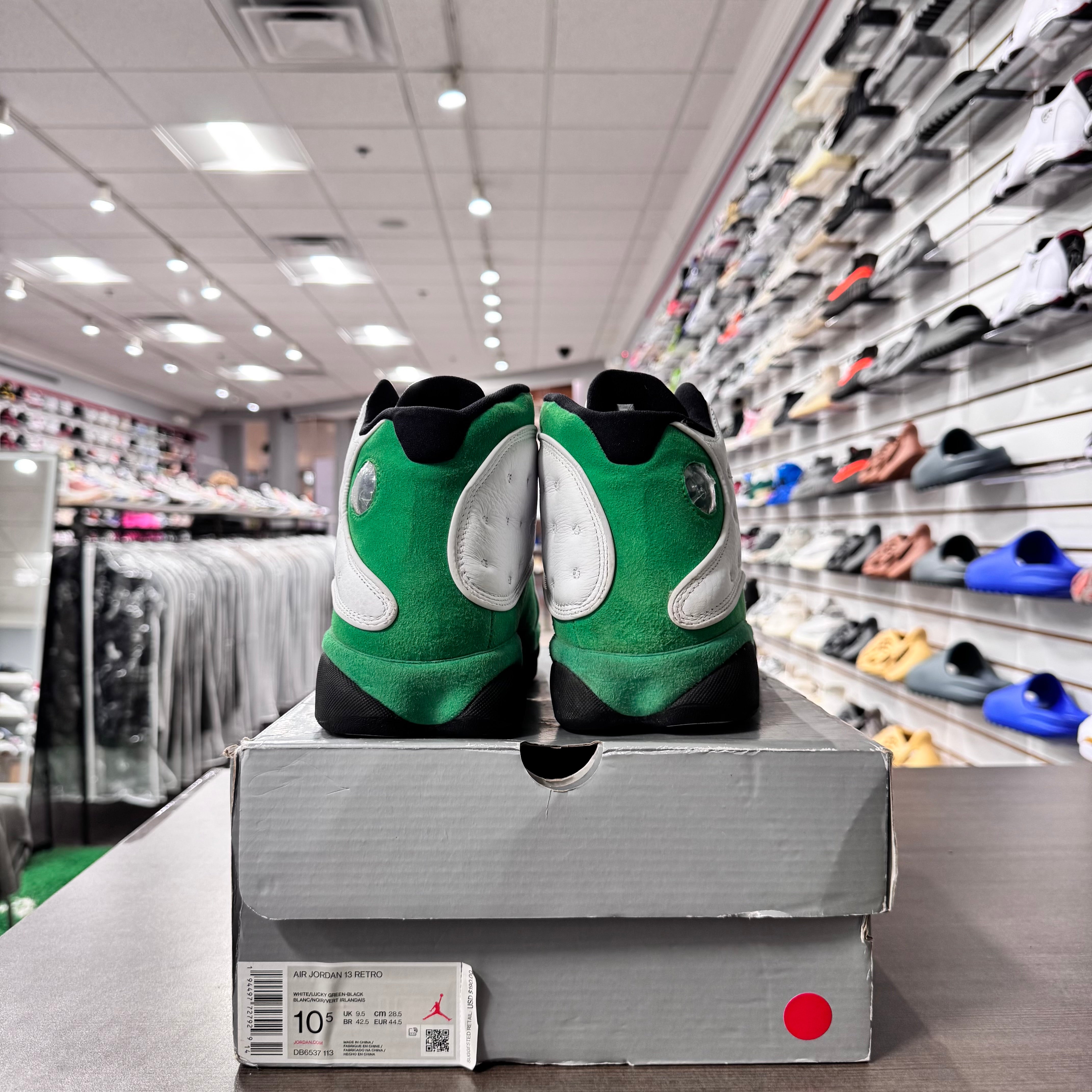 Jordan Retro 13 Mens White Lucky Green (Lightly Worn)