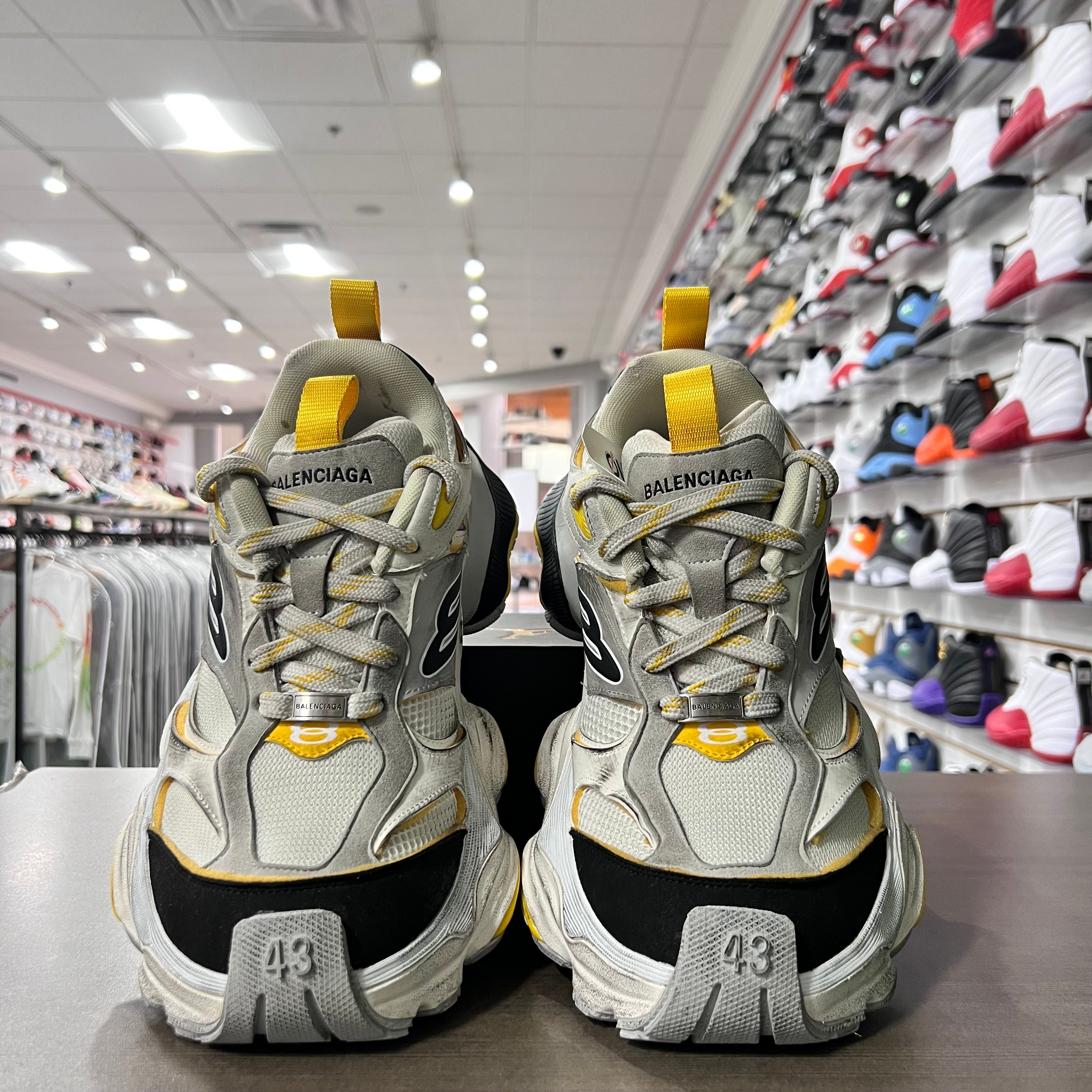 Balenciaga Cargo Sneaker Mens Grey Black Yellow (Lightly Worn + No Box)