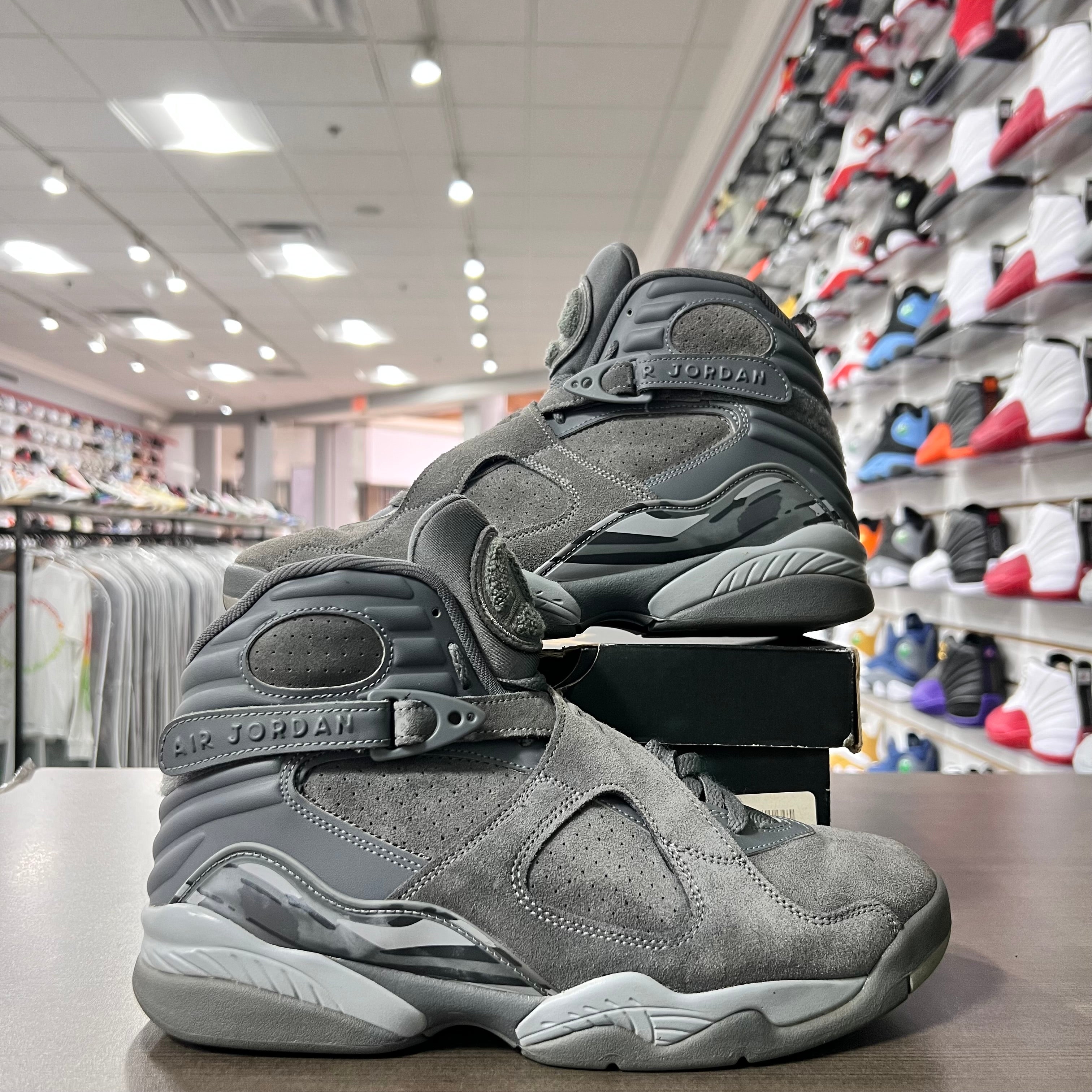 Jordan Retro 8 Mens Cool Grey (Lightly Worn)