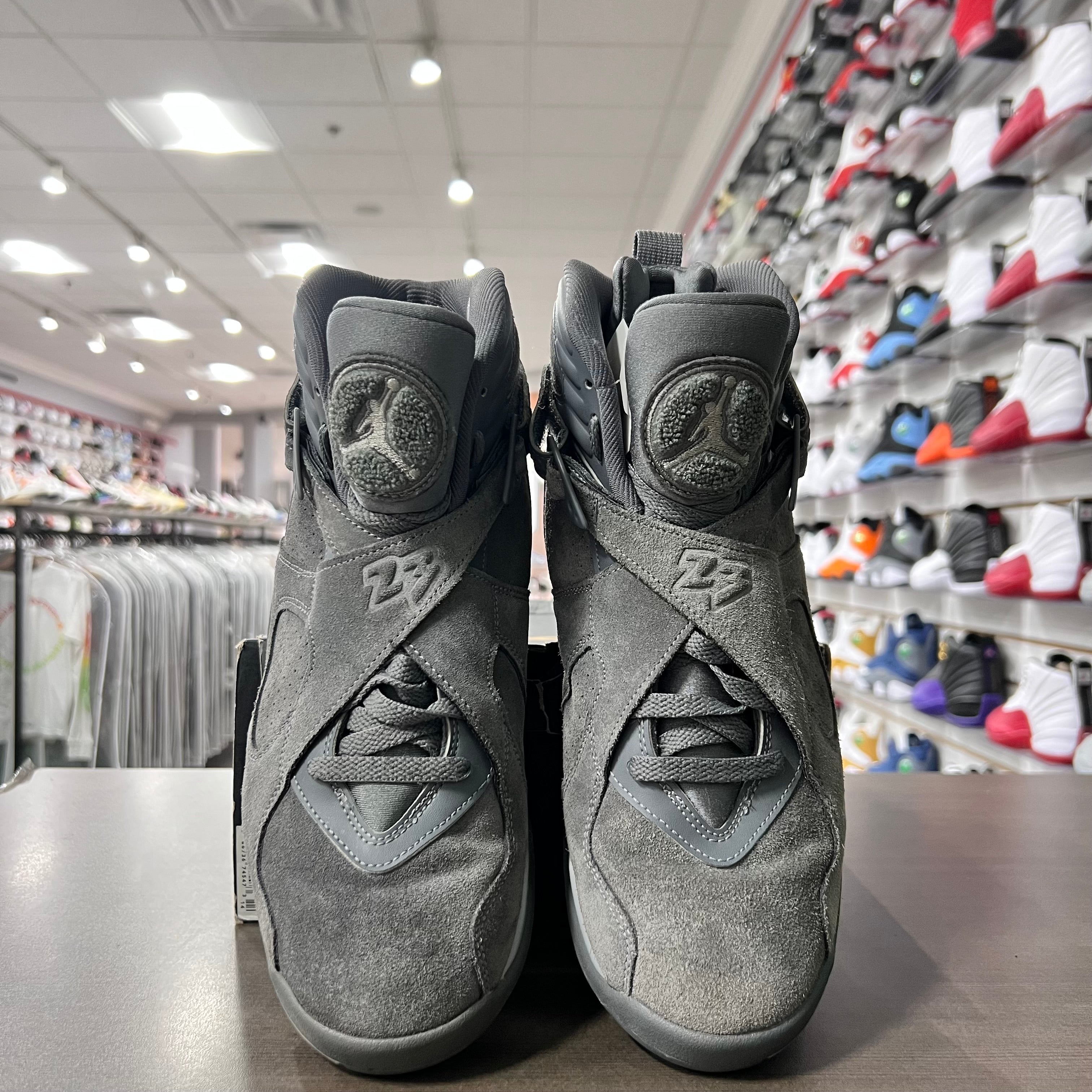 Jordan Retro 8 Mens Cool Grey (Lightly Worn)
