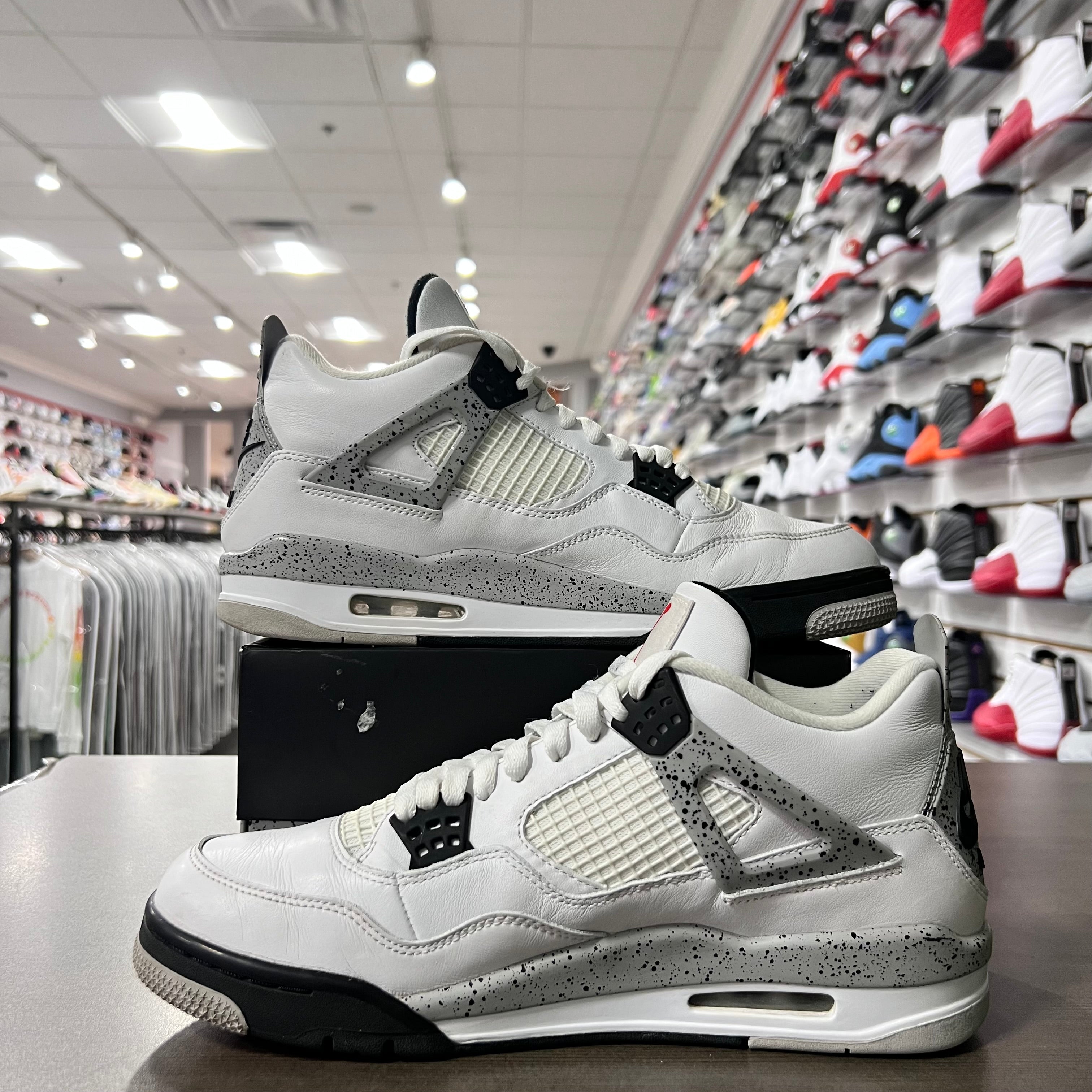 Jordan Retro 4 Mens White Cement (2016) (Lightly Worn+ Flaw)