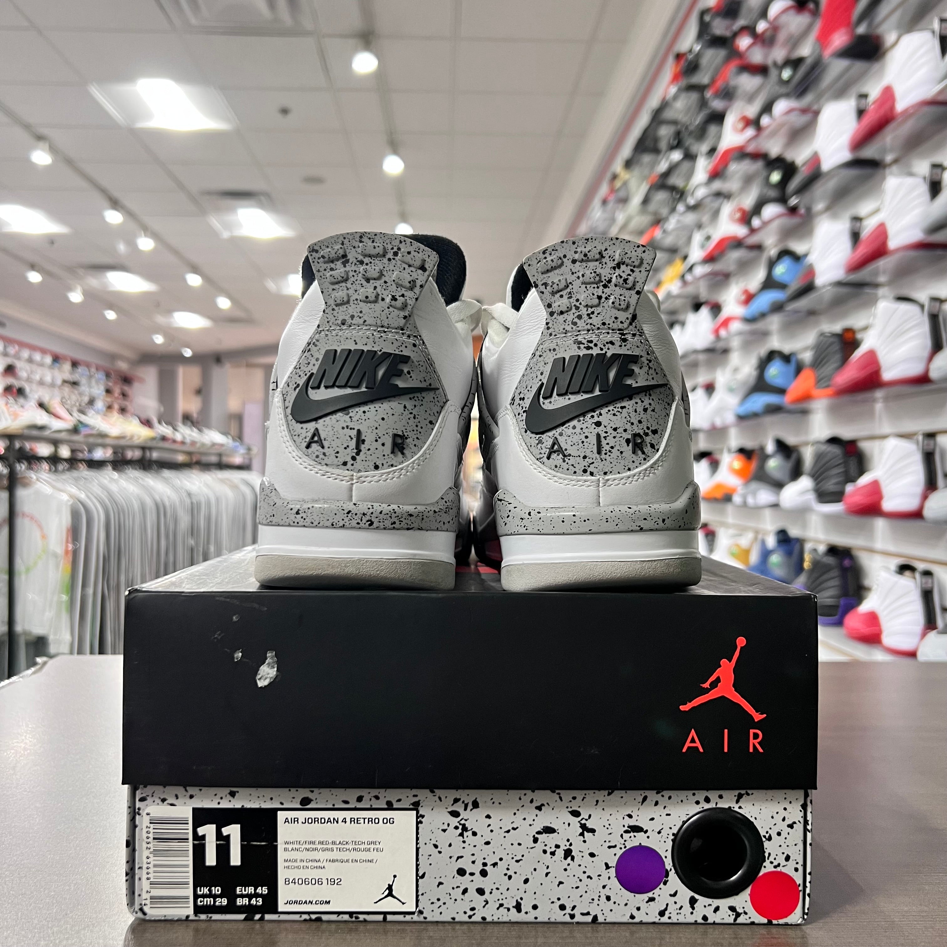 Jordan Retro 4 Mens White Cement (2016) (Lightly Worn+ Flaw)