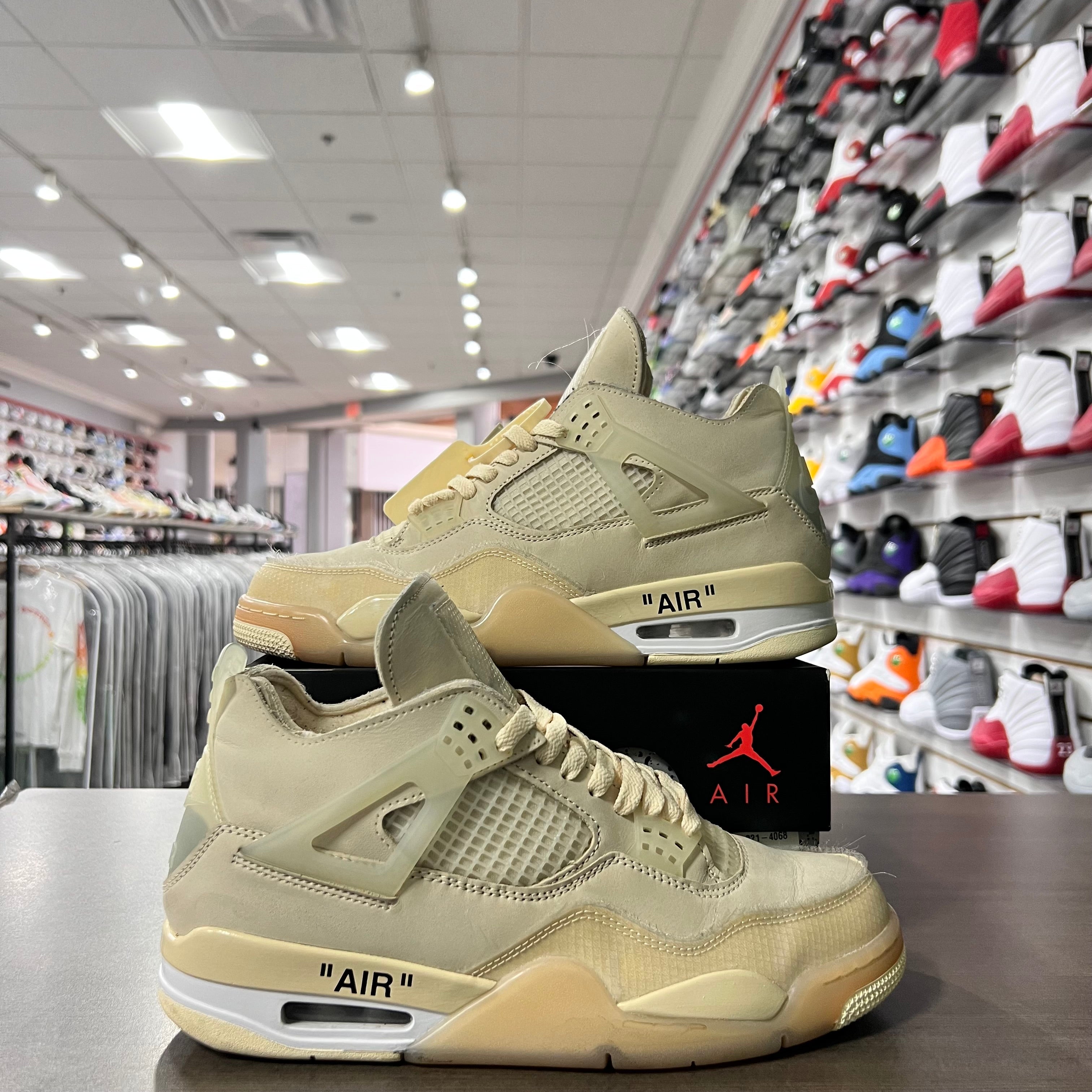 Jordan Retro 4 Womens Off White Sail (Lightly Worn)