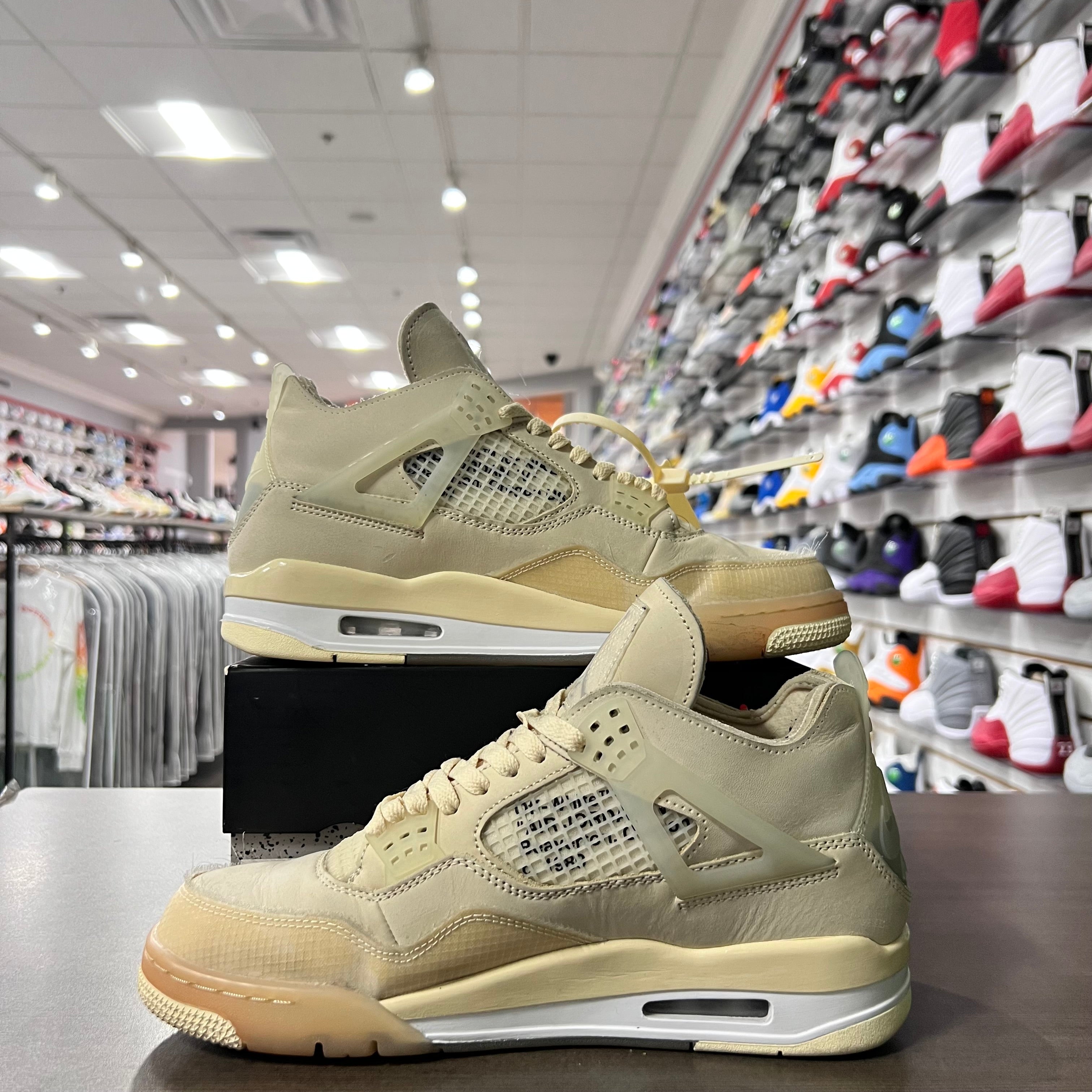 Jordan Retro 4 Womens Off White Sail (Lightly Worn)