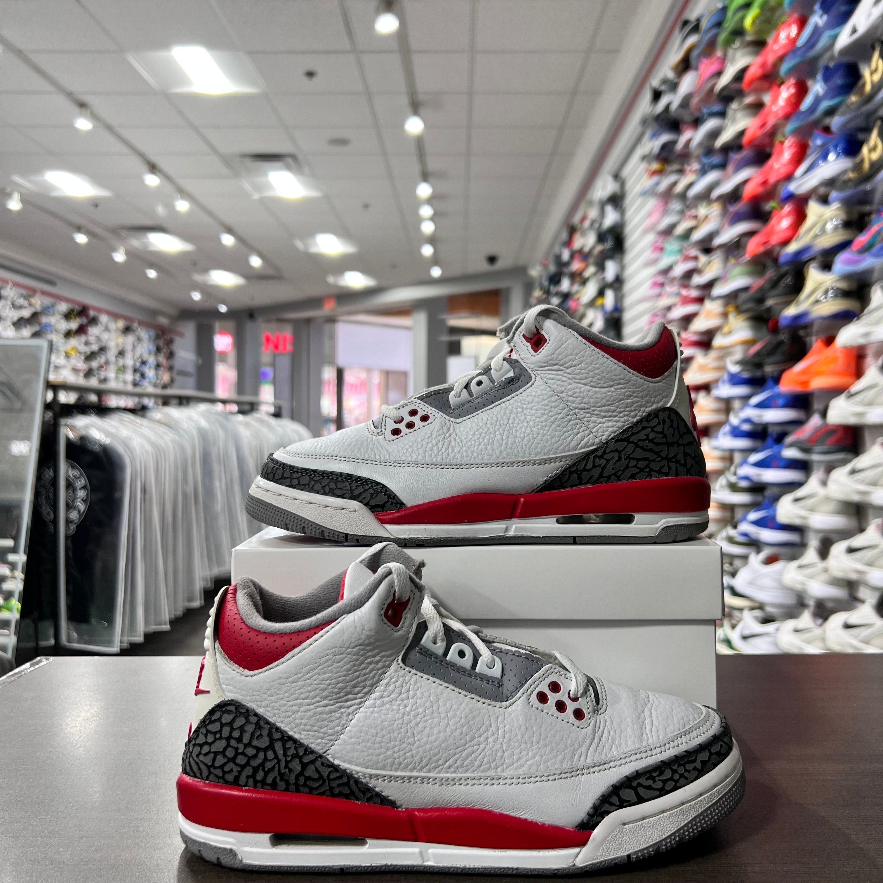 Jordan Retro 3 Gs Fire Red (Lightly Worn+Replacement Box)