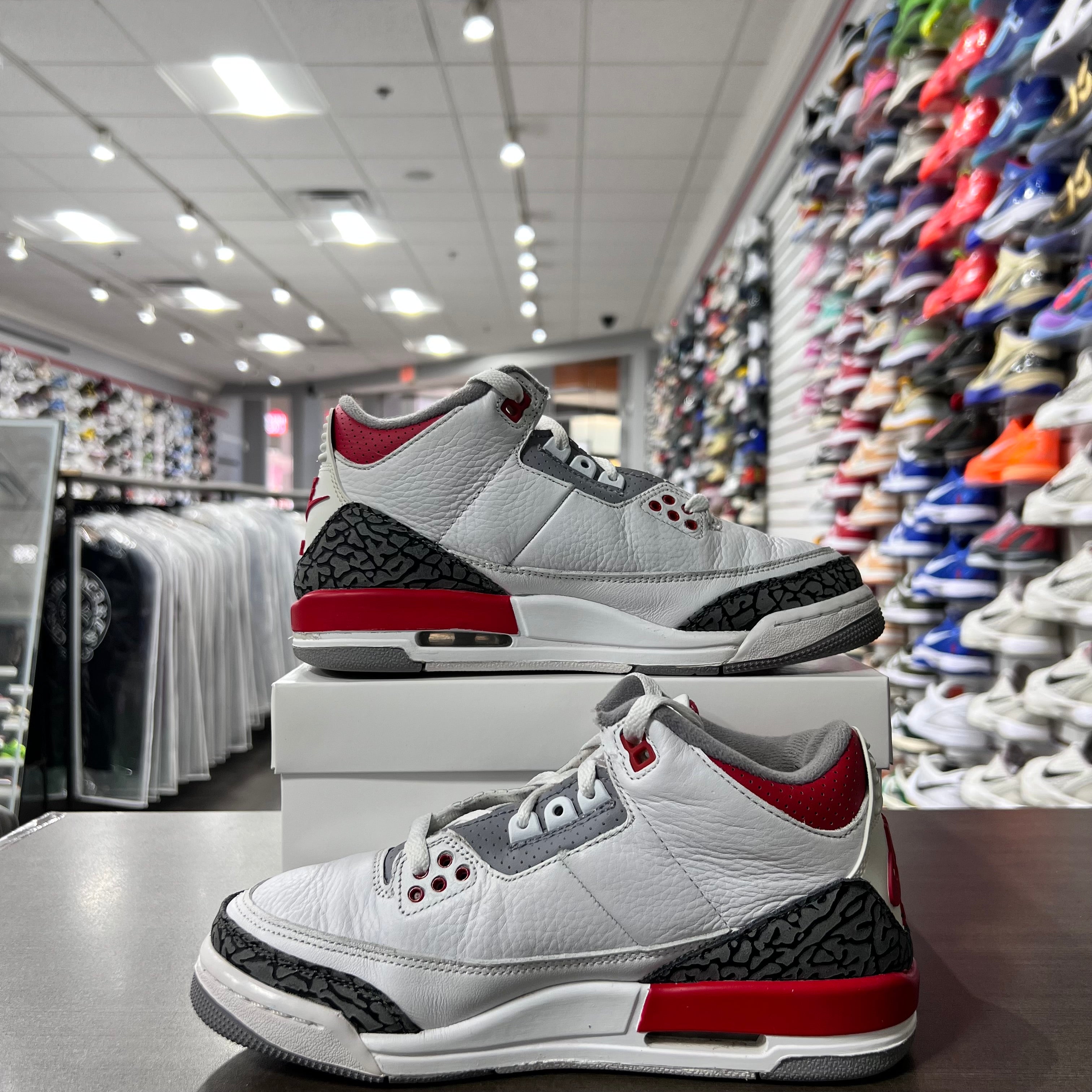 Jordan Retro 3 Gs Fire Red (Lightly Worn+Replacement Box)