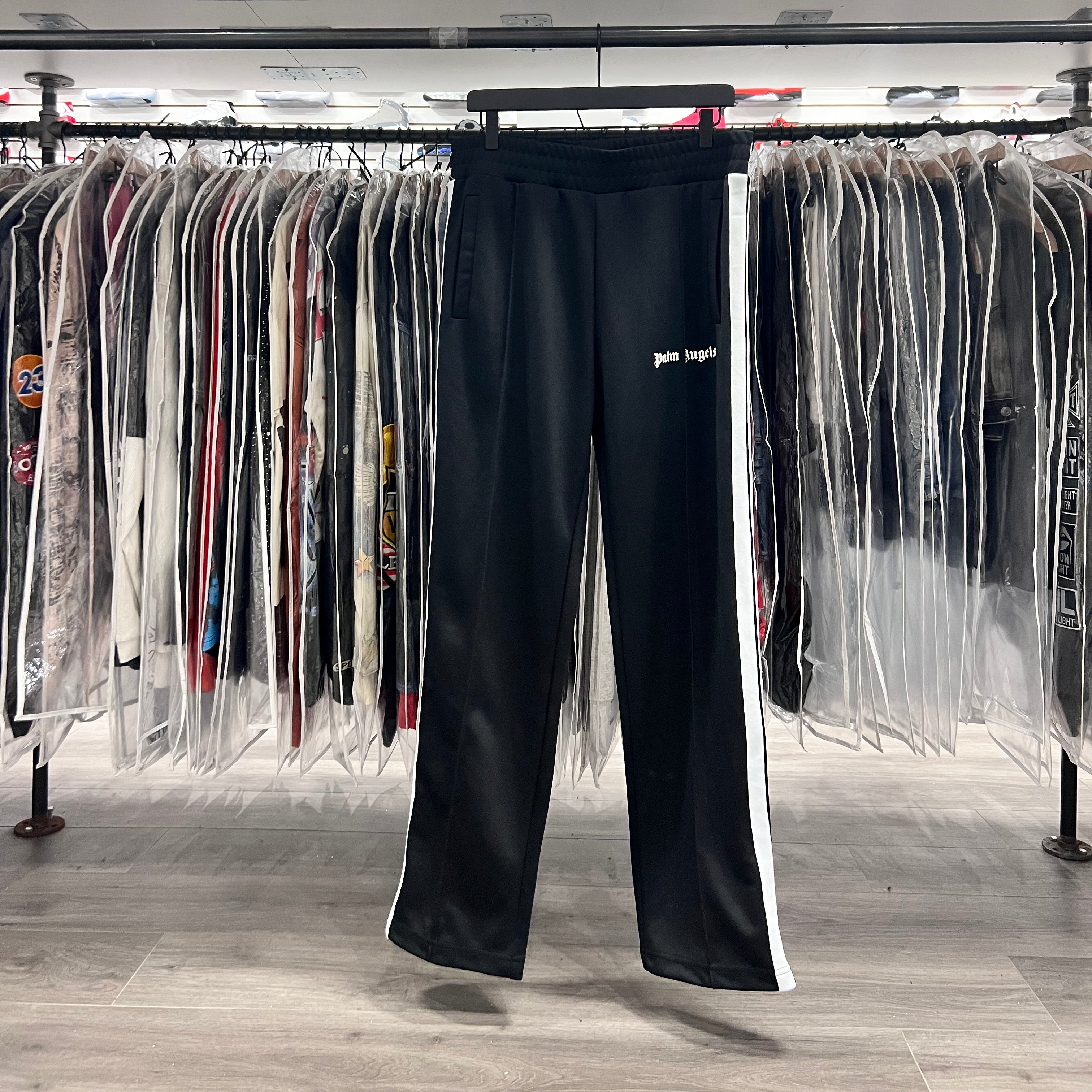 Palm Angels Slim Track Pants Black/White
