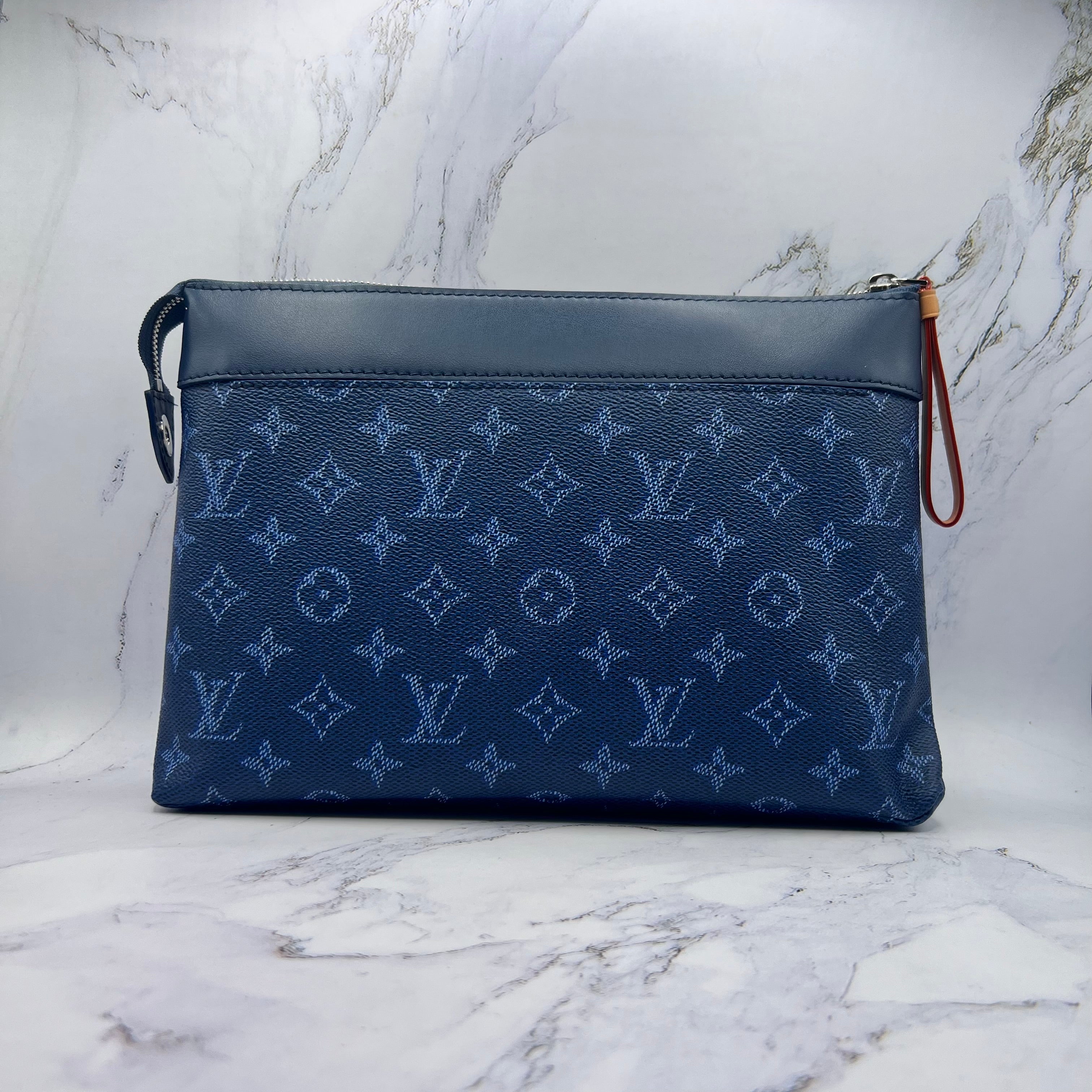Louis Vuitton Pochette Voyage Souple Blue (Lightly Worn)