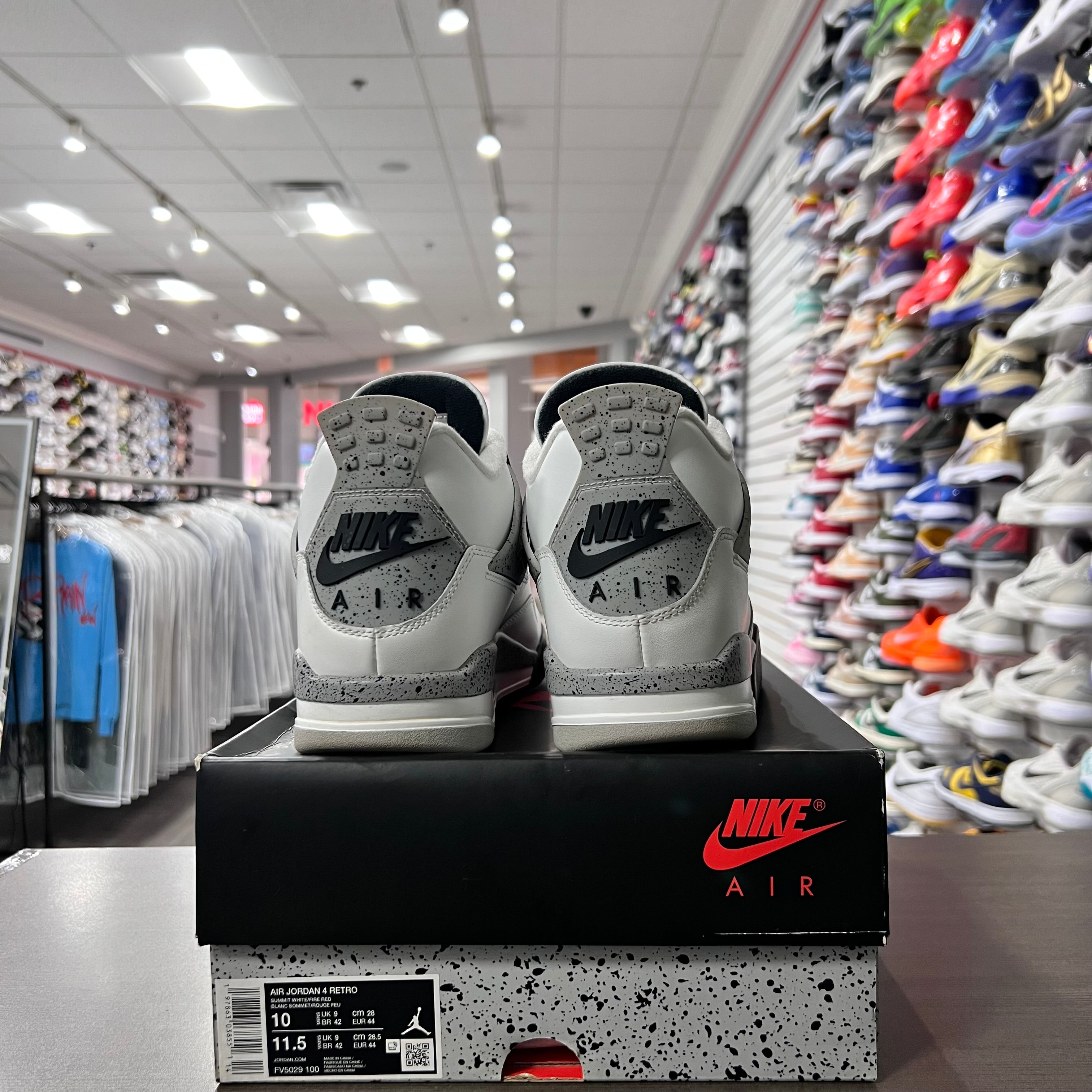 Jordan Retro 4 Mens White Cement (Lightly Worn)