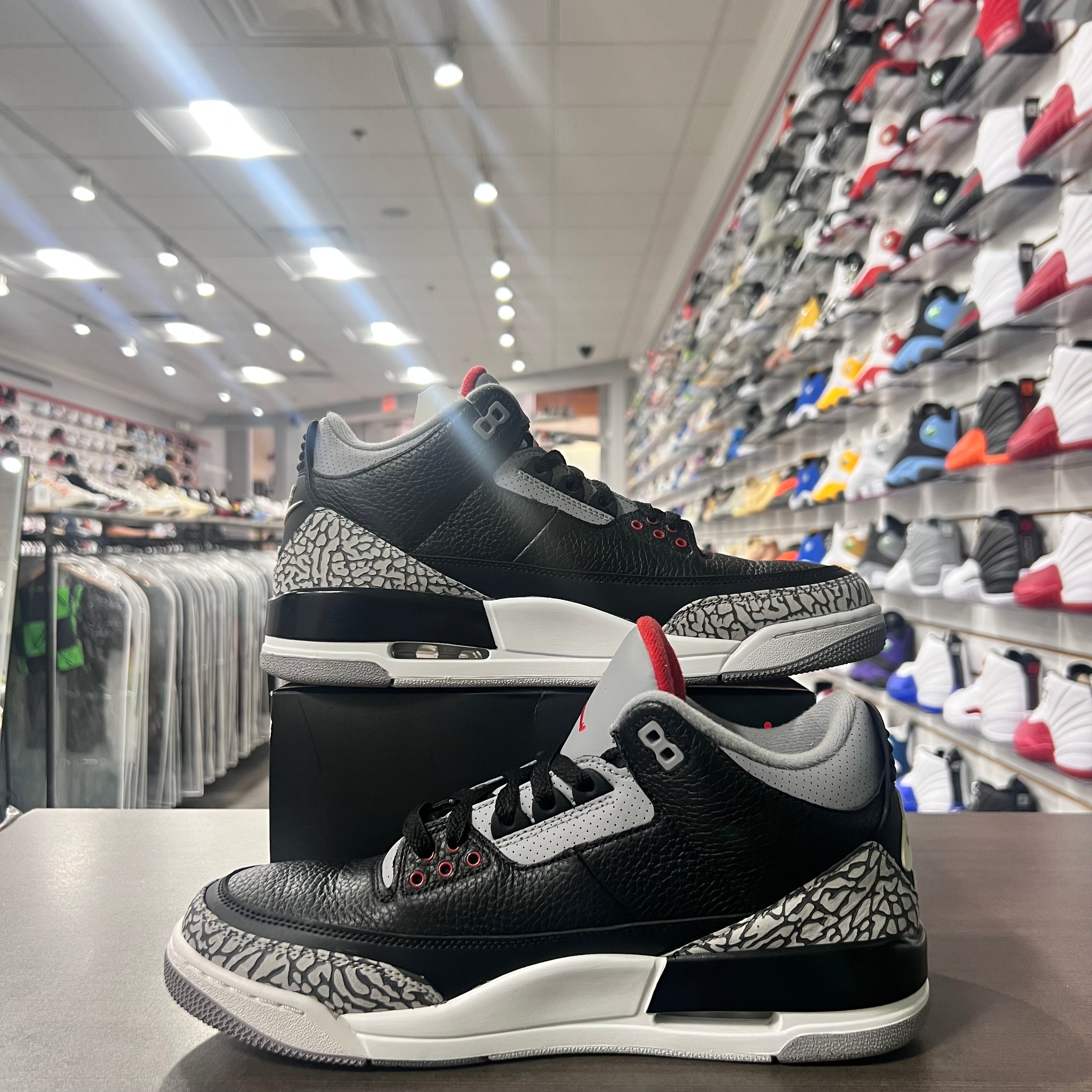 Jordan Retro 3 Mens Black Cement (2018) (Lightly Worn)