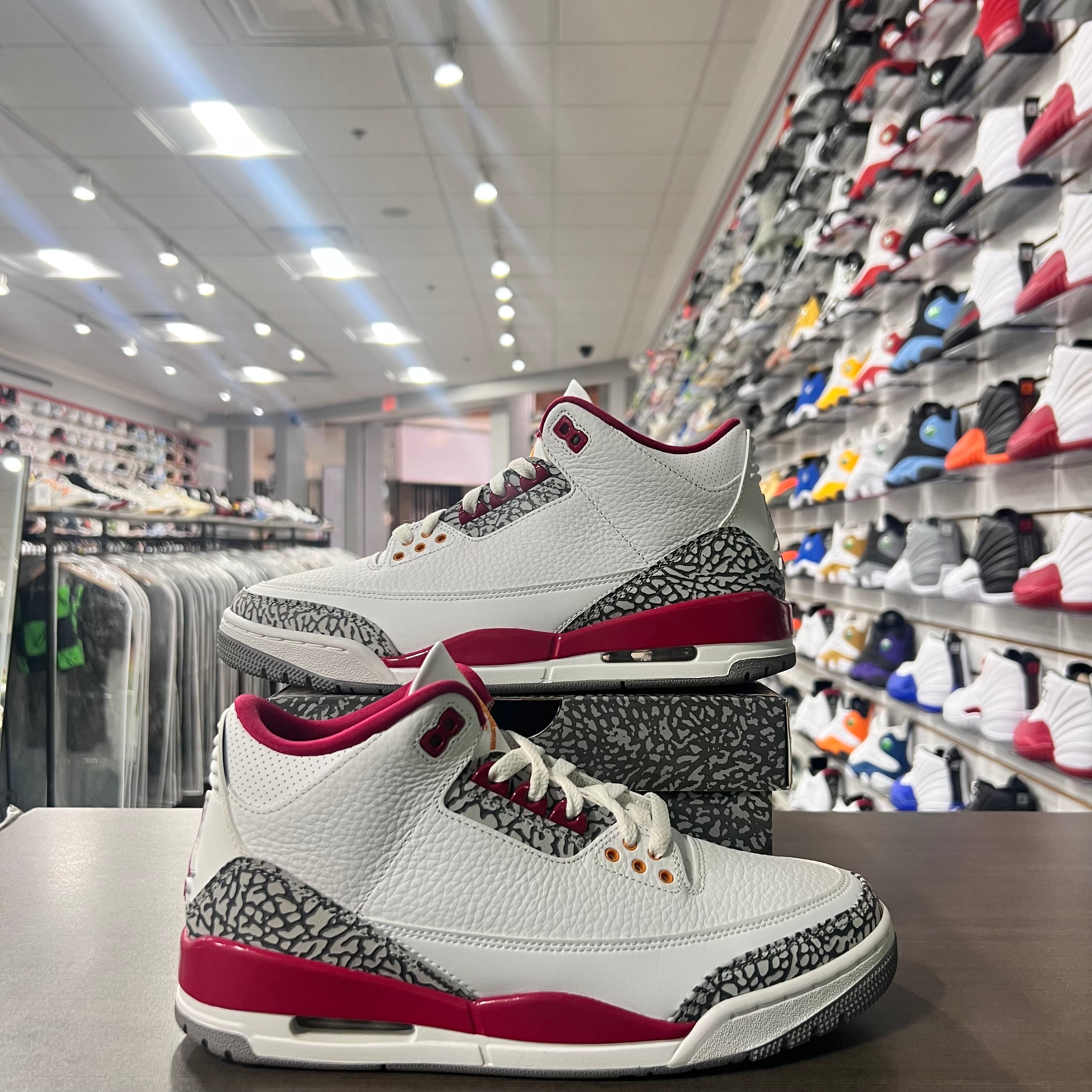 Jordan Retro 3 Mens Cardinal (Lightly Worn)