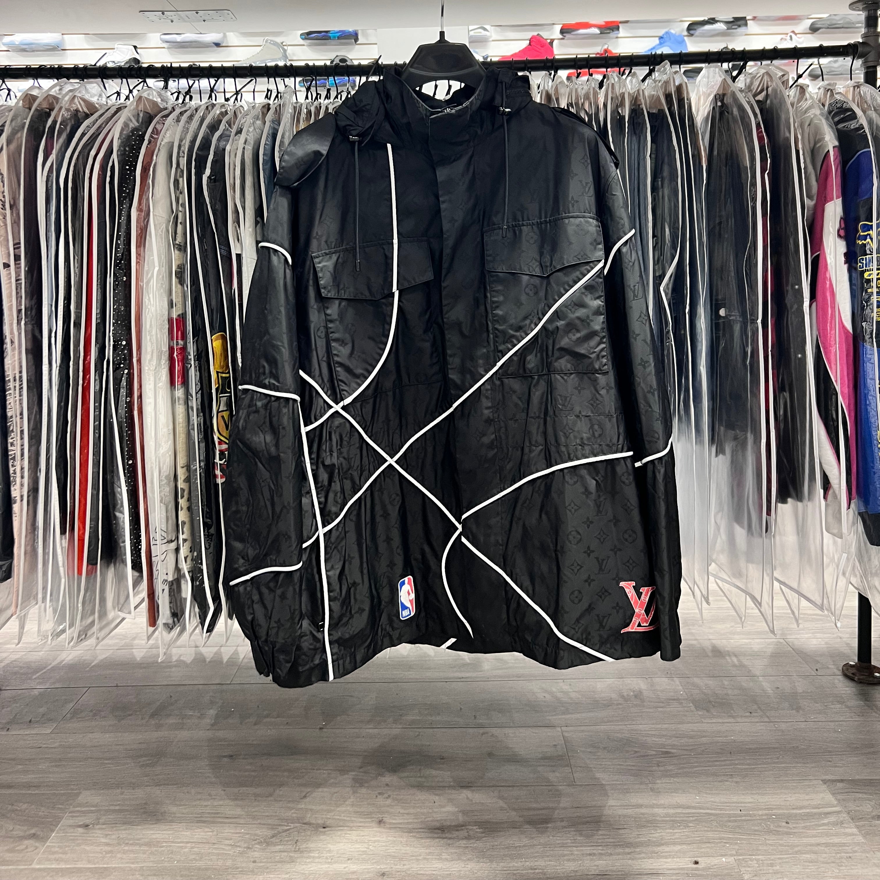 Louis Vuitton NBA Black Monogram Jacket (Lightly Worn)