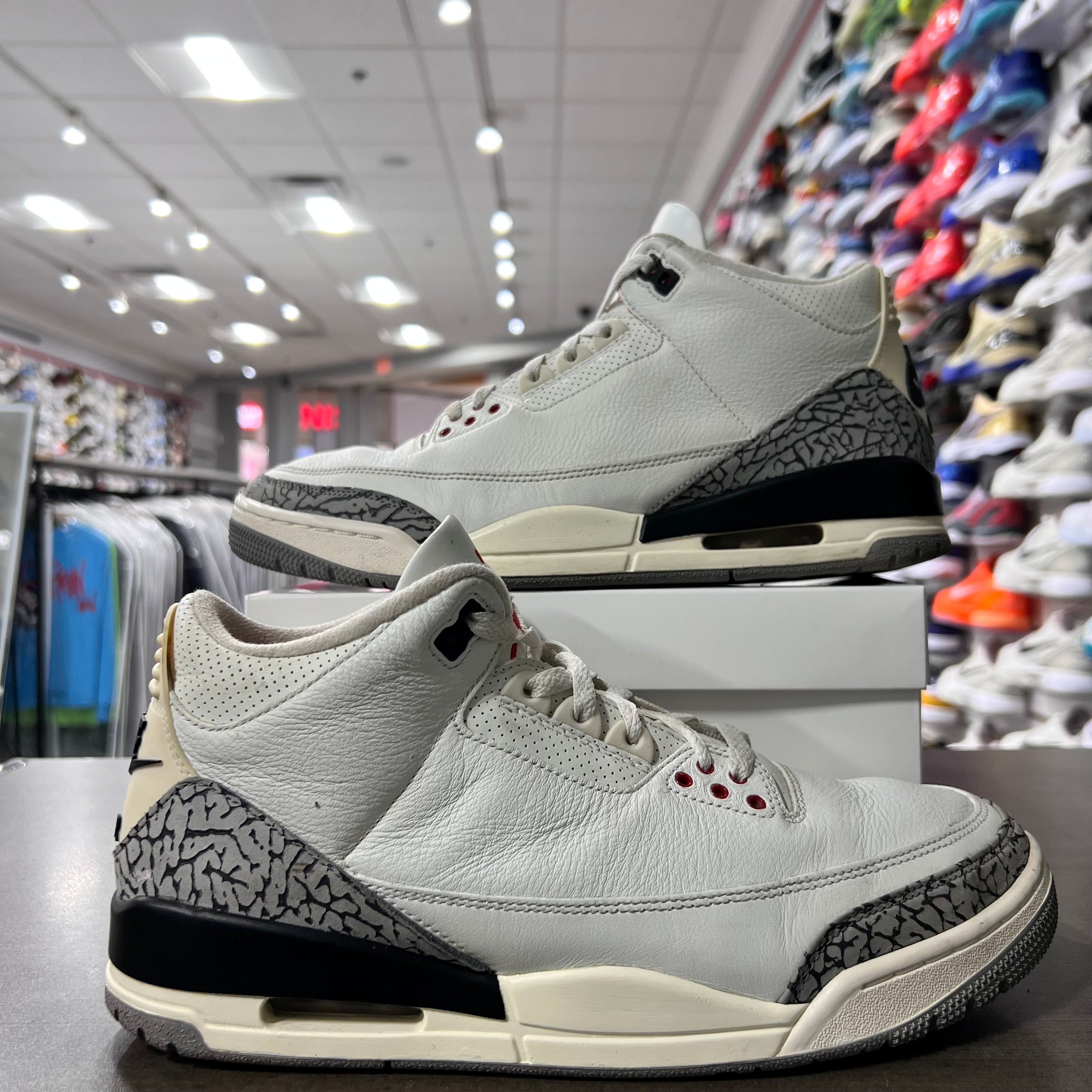 Jordan Retro 3 Mens Reimagined White Cement (Lightly Worn+Replacement Box)